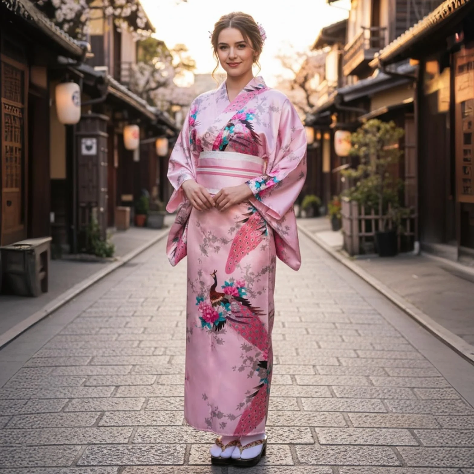 Tradycyjne japońskie kimono dla kobiet, japoński damski szlafrok Yukata, sukienki w stylu japońskim dla kobiet, kostium cosplay, satynowy szlafrok na imprezę, spa lub ślub, ze składanym wachlarzem i