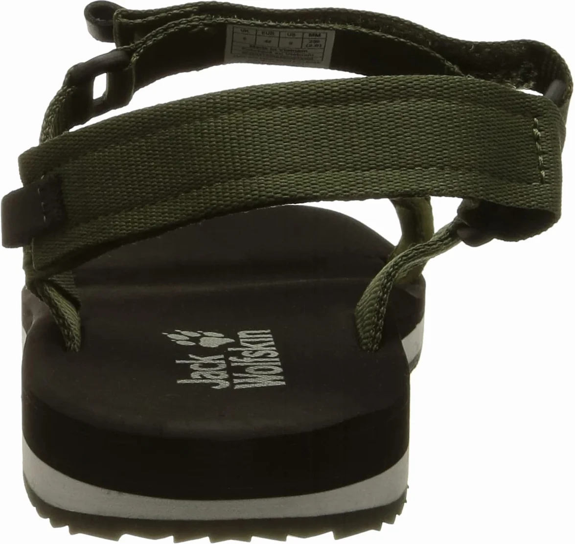 Jack Wolfskin Męskie Sandały Outfresh M, Czarny Khaki, 42.5 Eu