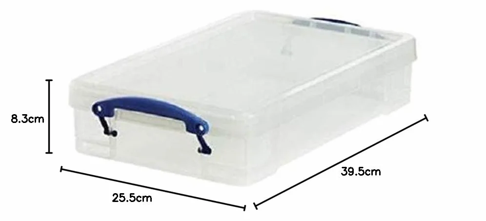 Really Useful Box 6 sztuk pudełek do przechowywania, 4,0 l, na papier A4, przezroczyste