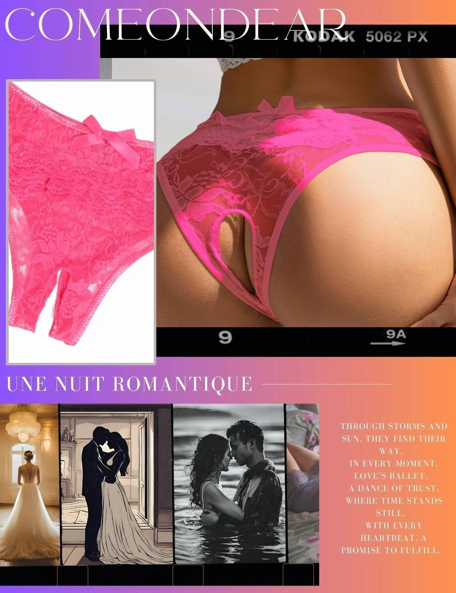 comeondear Damskie stringi seksowne eleganckie stringi koronkowe majtki duży rozmiar brazylijskie majtki oddychająca bielizna damska bielizna szorty rozciągliwe bielizna zestaw 3 sztuk S-4XL