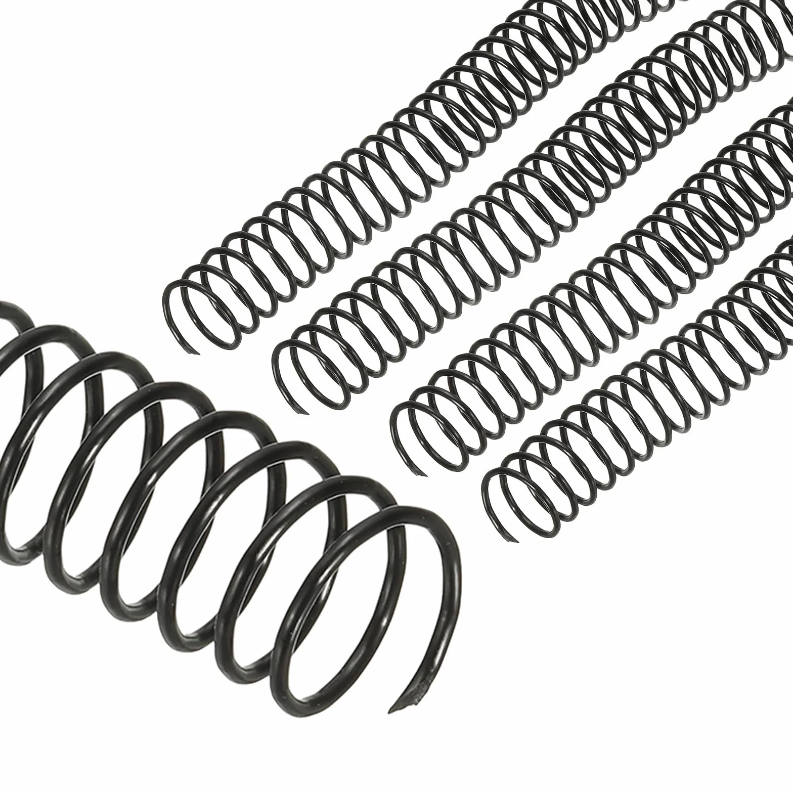PATIKIL 22 mm (7/20.3 cm) plastikowe spiralne cewki wiążące, 20 szt. spirali wiążących, pojemność 190 arkuszy, spirale do wiązania arkuszy papieru, czarne