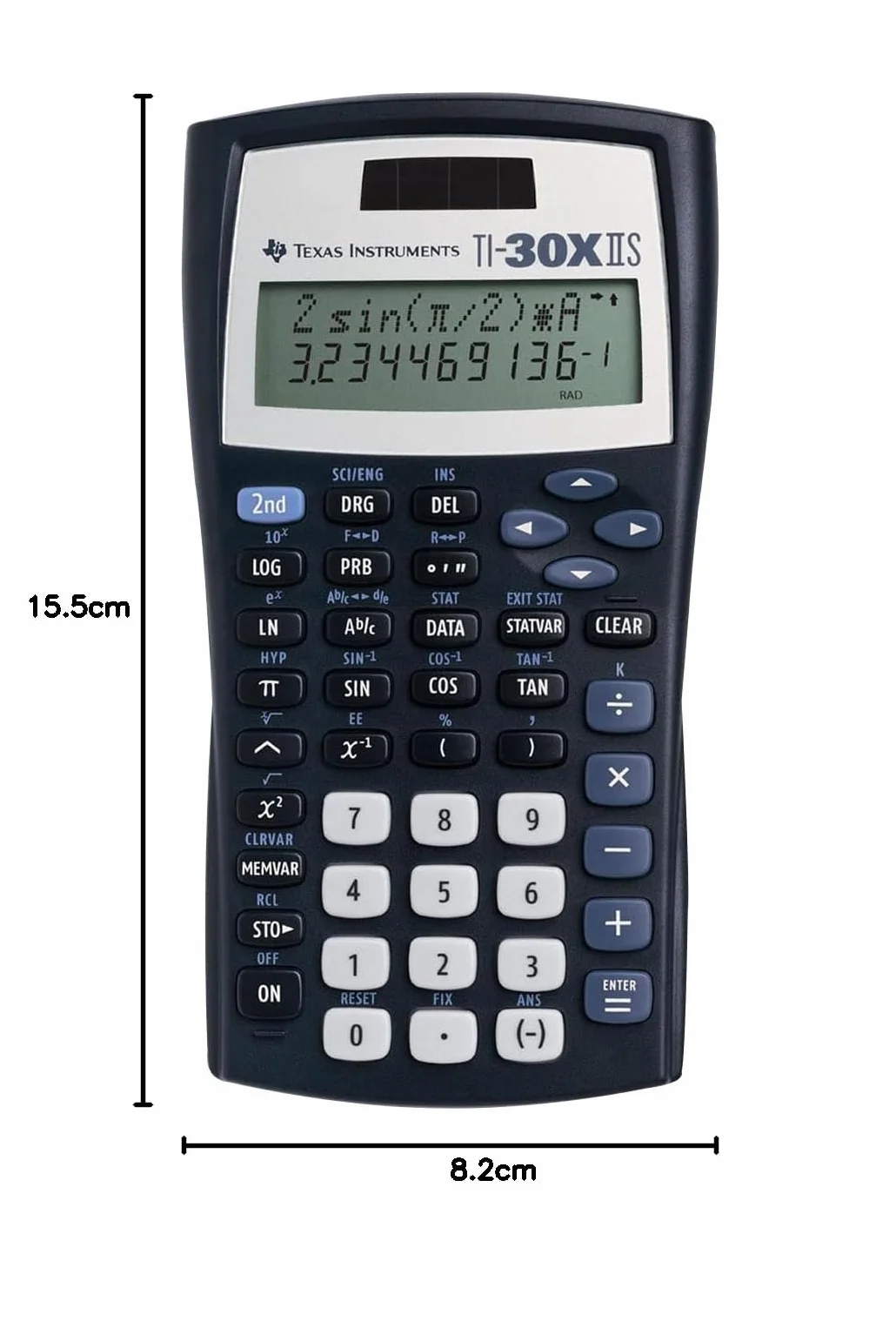 Texas Instruments TI-30 XIIS Kalkulator Naukowy, Granatowy, 15,5 x 8,5 x 1,9 cm