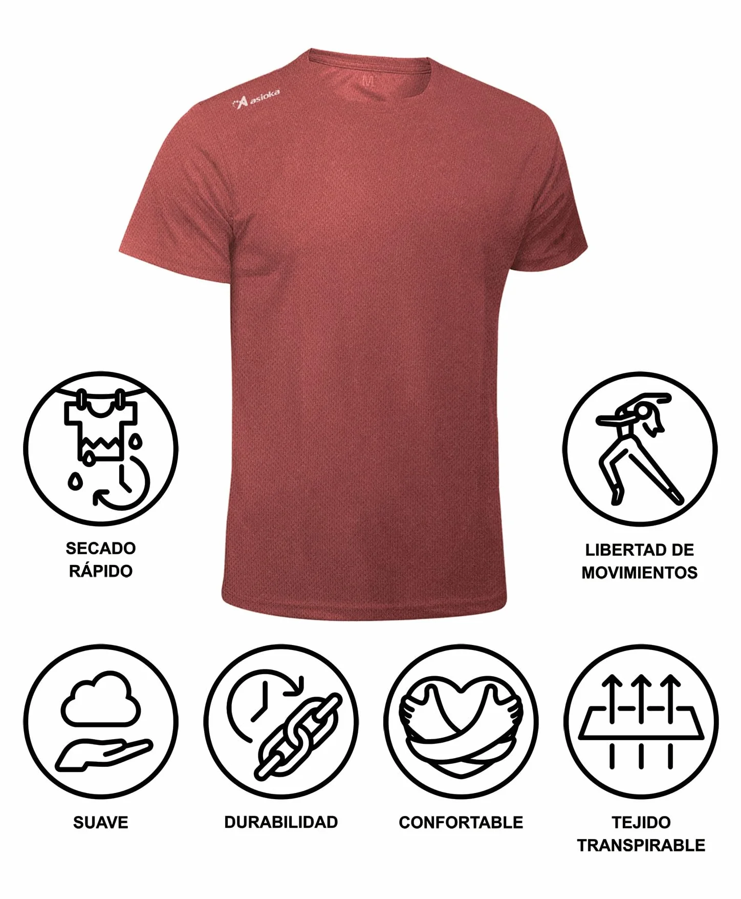 Asioka Podkoszulek Mężczyźni Camiseta Rio Jaspe 75/22 (2 w zestawie)