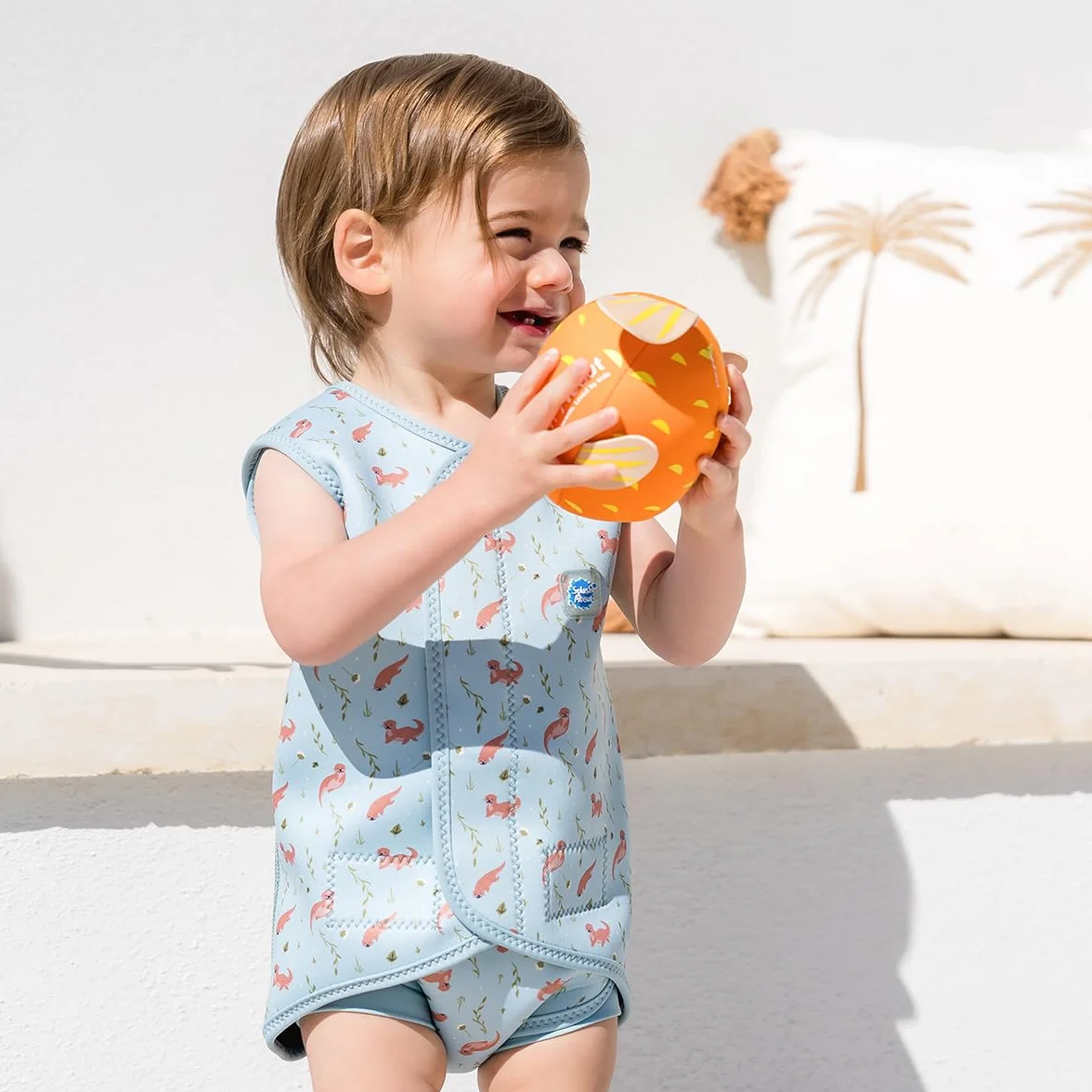 Splash About Wrap One Piece Swimsuit, Playful Otters, 6-18 Miesięcy Unisex Baby