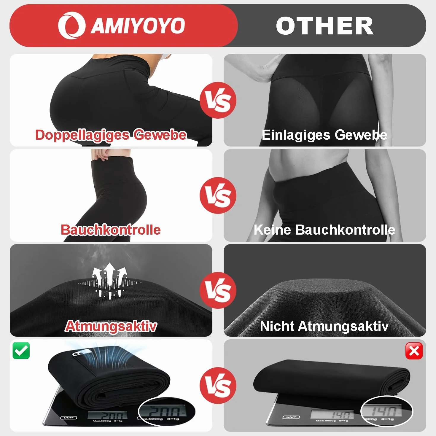 AMIYOYO Damskie legginsy termiczne z podszewką, z wysokim stanem, nieprzezroczyste, z polarem, ciepłe, przytulne, elastyczne, sportowe legginsy