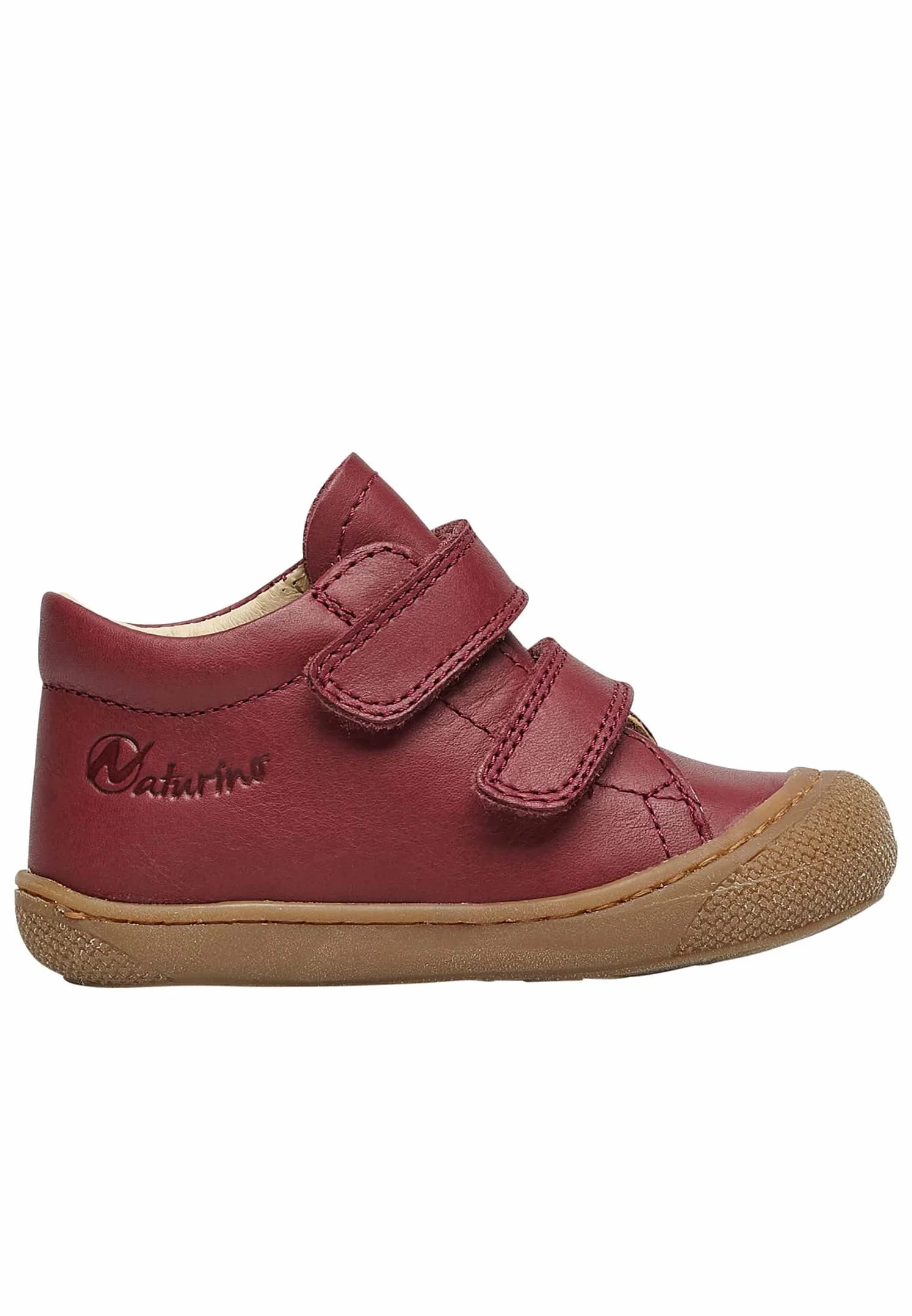 Naturino Cocoon VL-buty Pierwsze kroki w zamszu Leopard, Berry Red, 24 EU
