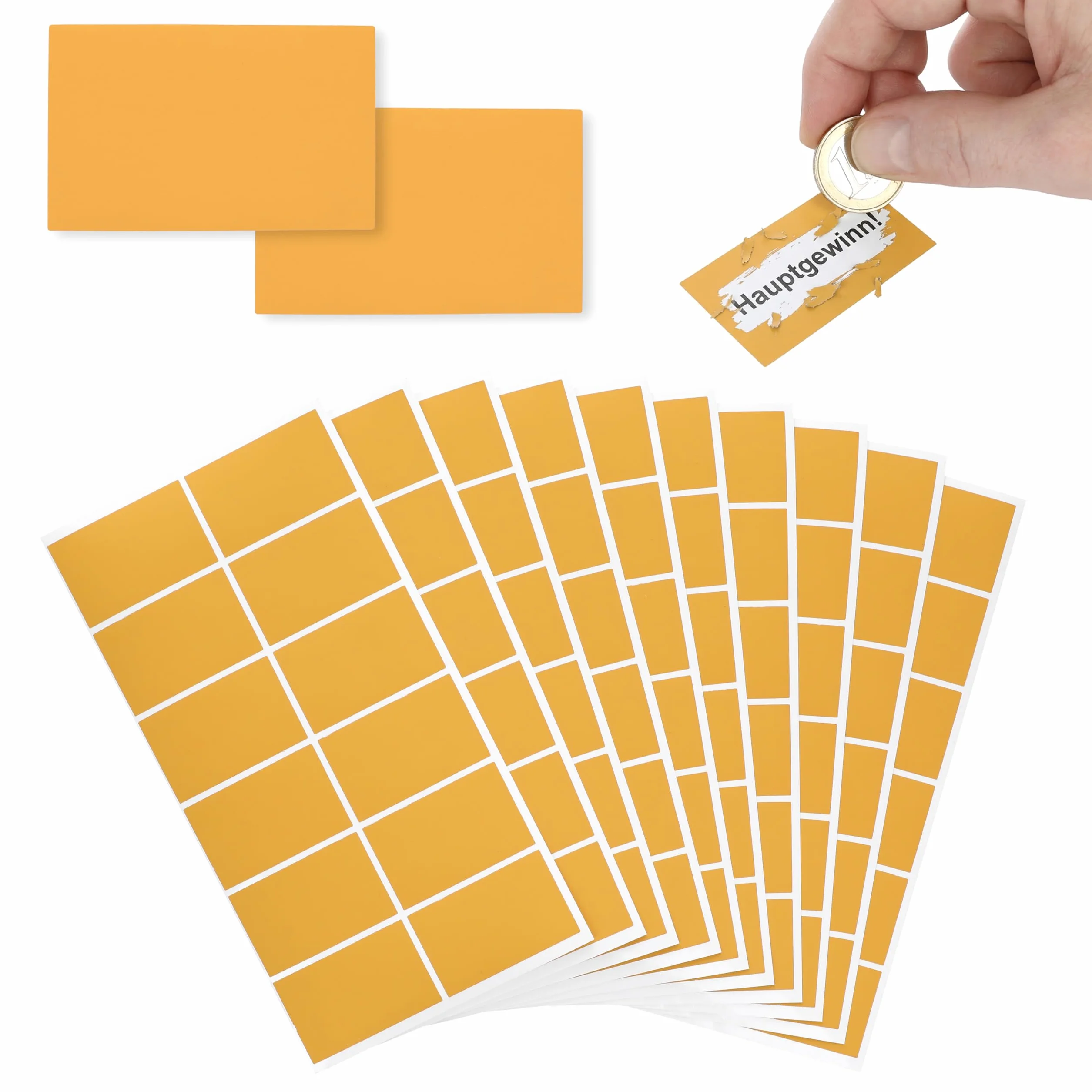 CraftWerk Naklejka do zdrapywania złota prostokątna opakowanie 120 szt. - zrób to sam - kupon i niespodzianki 5,6 x 3,5 cm