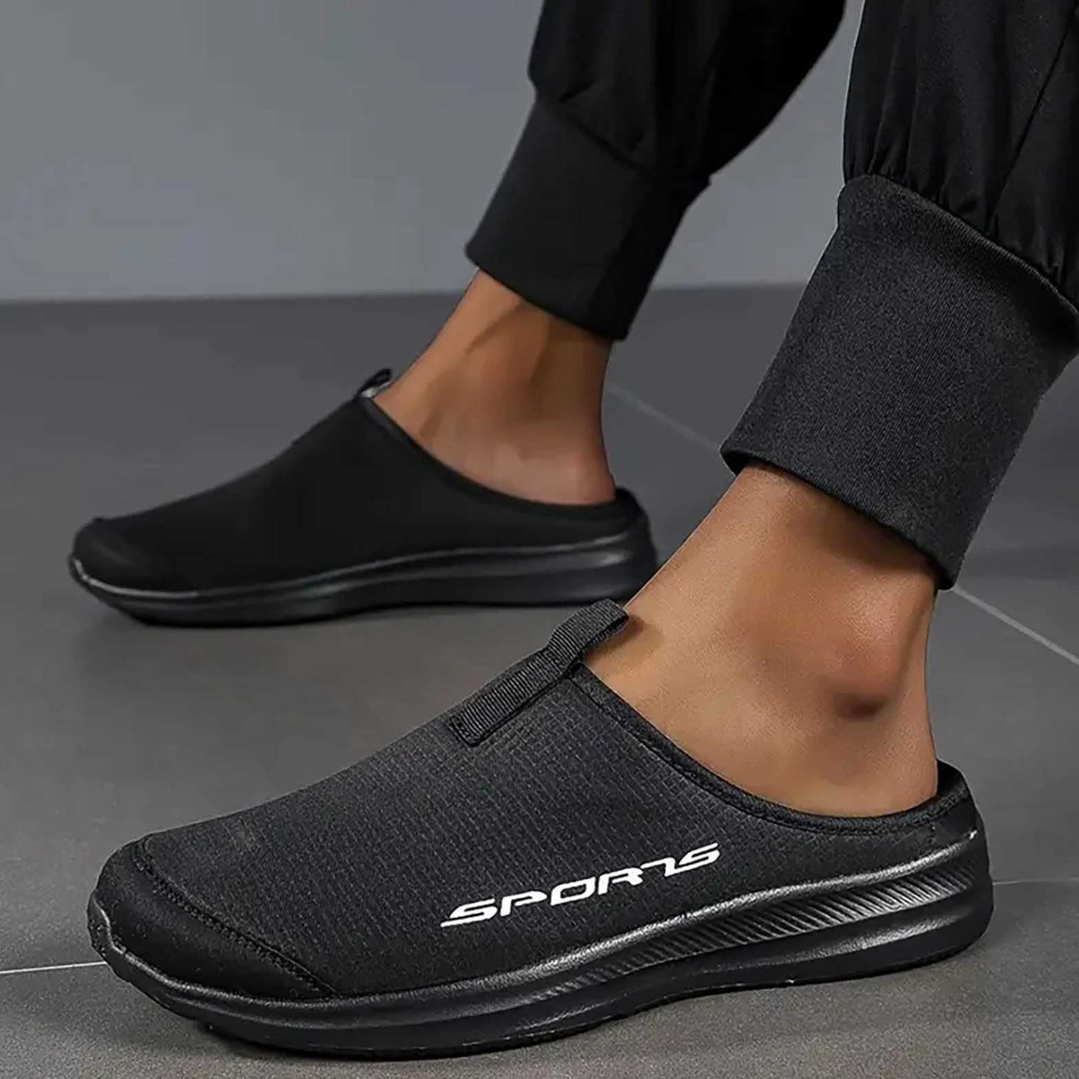 Sneakersy męskie do biegania, buty sportowe, slipy, chodaki dla kobiet i mężczyzn, lekkie buty z otwartą tyłem, buty trekkingowe, oddychające kapcie z zamkniętymi palcami, męskie trampki