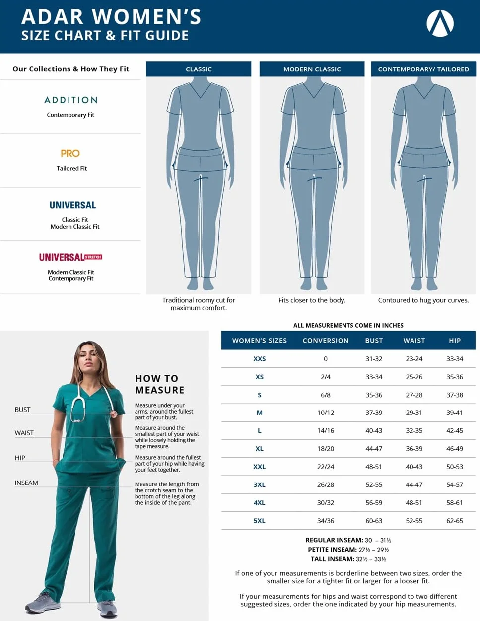Adar Uniforms Damska koszula medyczna 604rylm, królewski niebieski, M UK