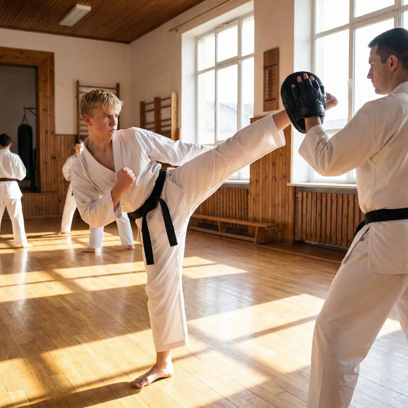 Pasek do sportów walki o długości 280 cm, szerokość 4 cm, czarny pasek, taekwondo, wytrzymała bawełna, pasek do karate do sportów walki, judo, karate i zapasów (czarny)