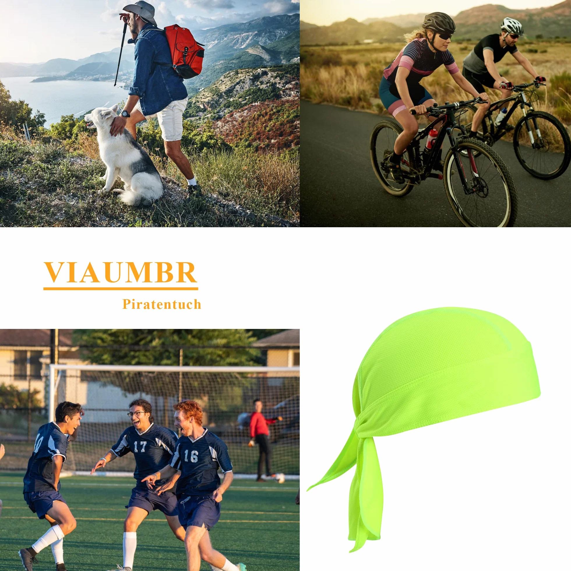 Chusta Piracka Bandana Czapka Durag Osłona Głowy Na Rower Kask Motocykl Chusta Pod Kaskiem Rowerowym Pirat Lato, zielony, 50-65