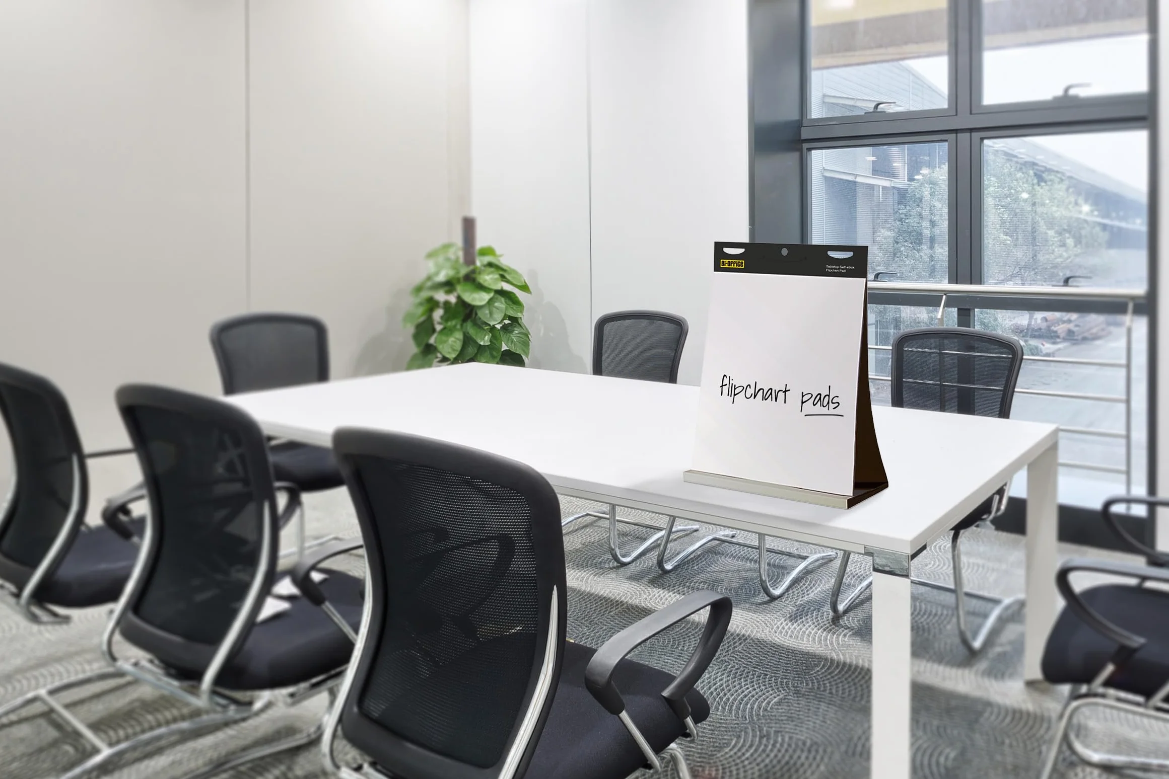 Bi-Office Fl148303 Stojak na Stół Flipchart, Biały, 58.5L x 59W cm
