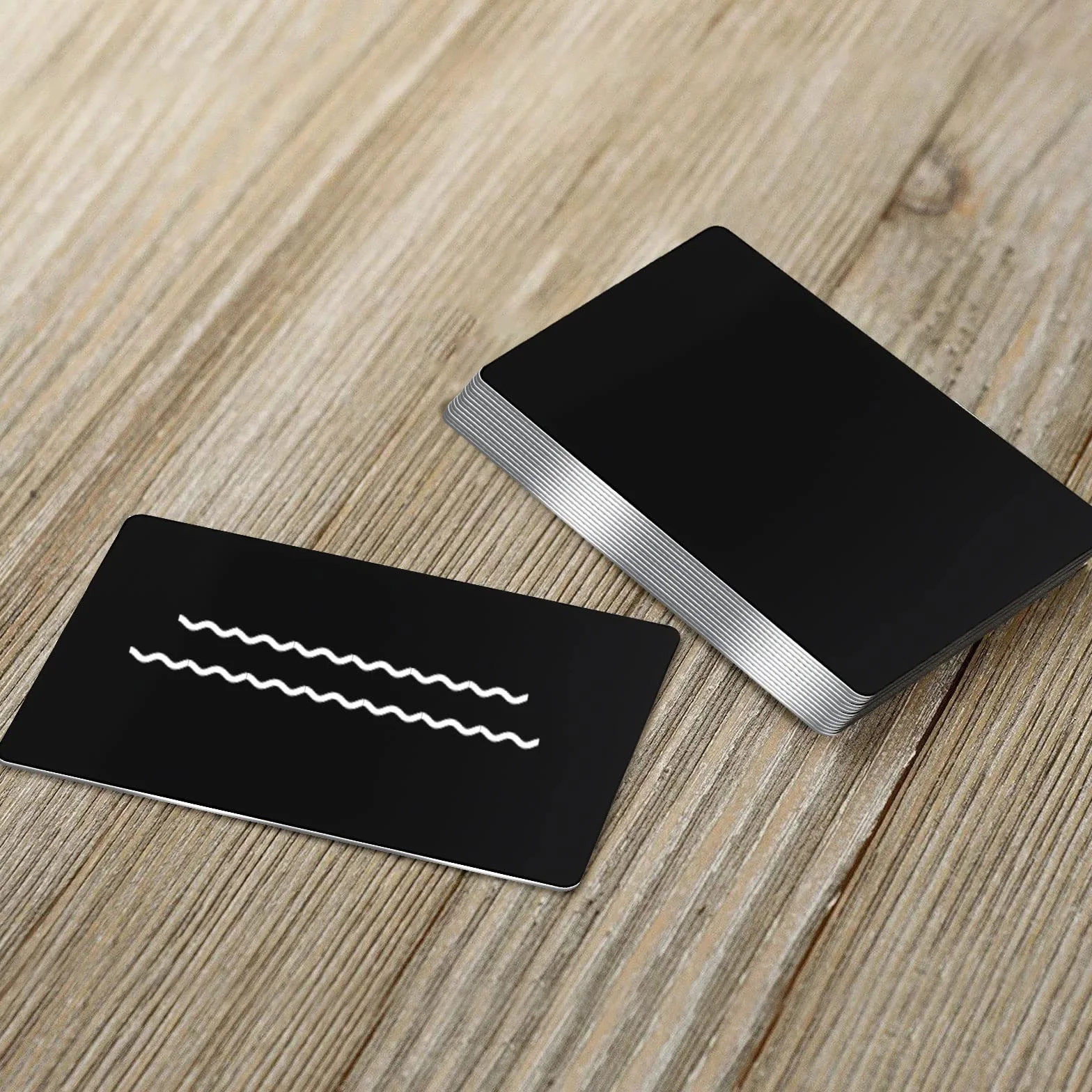 100 sztuk metalowych wizytówek, czarne, aluminiowe, puste kartki, grawerowane laserowo, wizytówki metalowe, karty biznesowe, dla klientów biurowych, zrób to sam", 86 x 54 x 0,21 mm