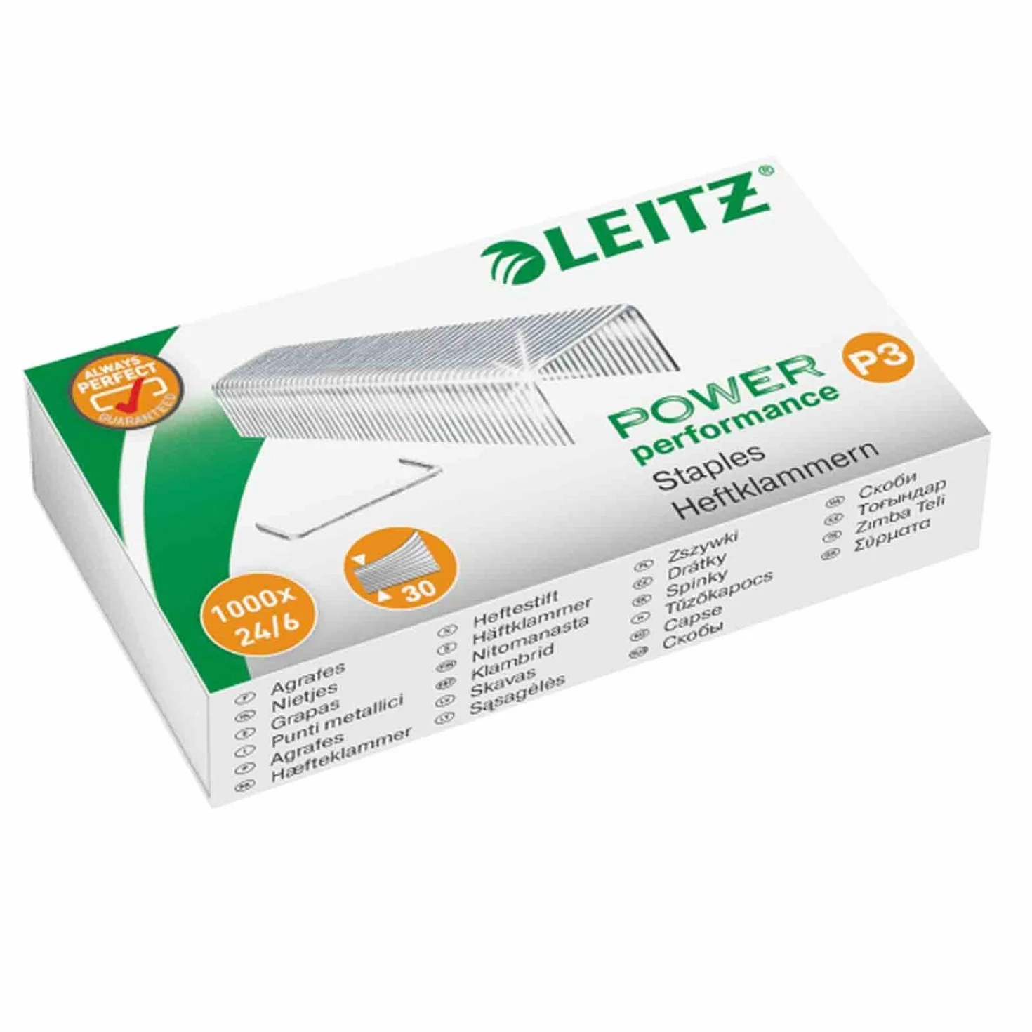 Leitz 55700000 zszywki, 5000 sztuk, 24/6 mm, ocynkowane