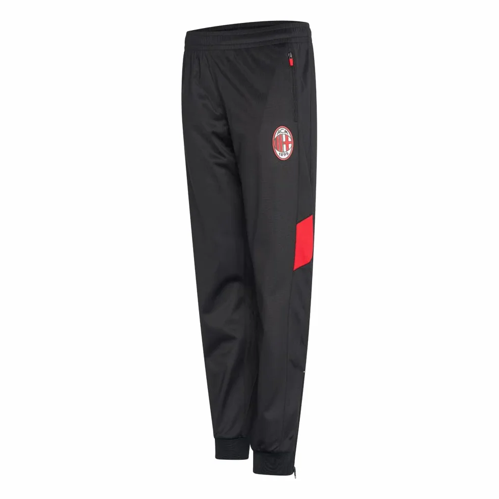 Dres treningowy AC Milan dla dzieci - czarno/czerwony - rozmiar 116 do 164 - dres piłkarski dla chłopców i dziewcząt