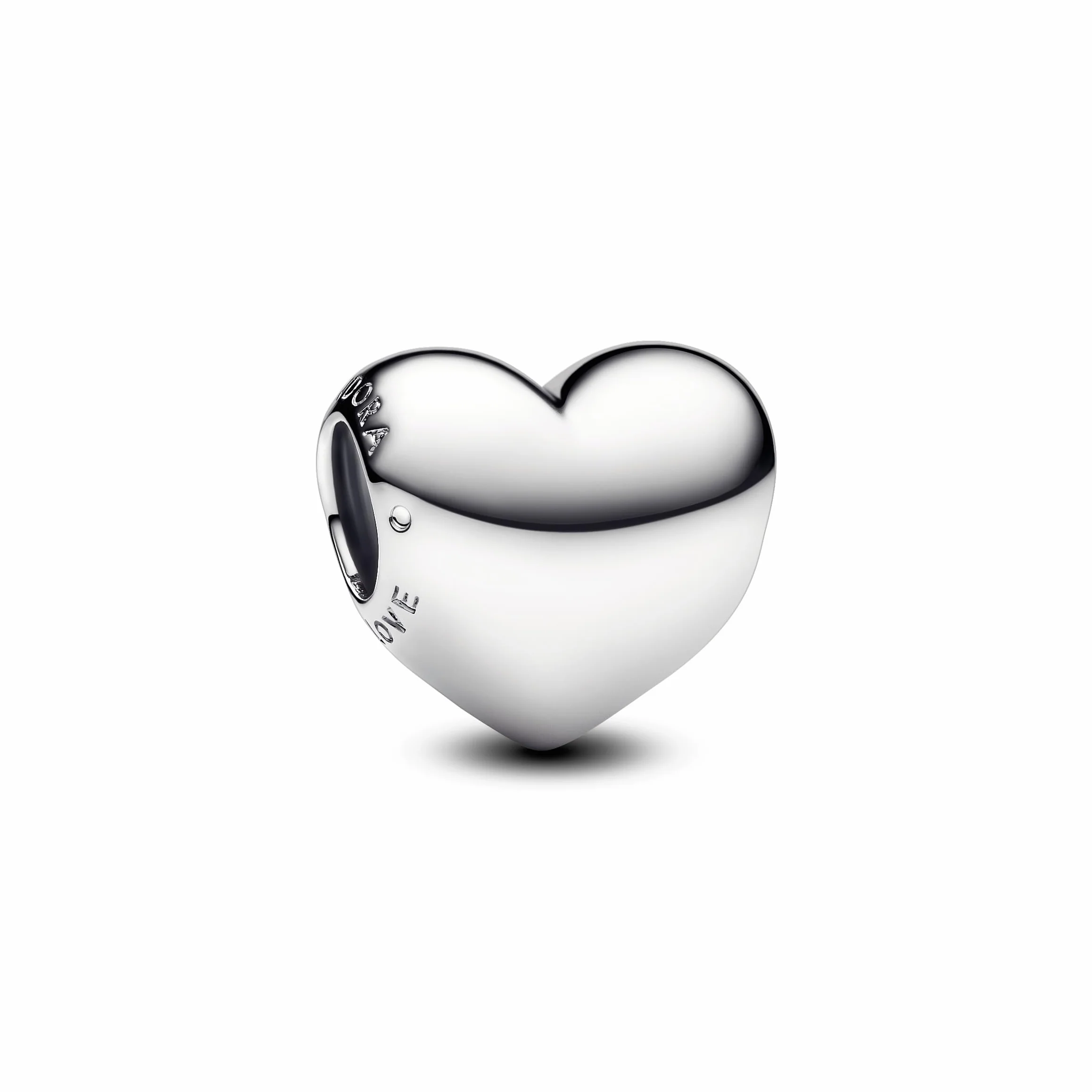 Pandora Moments Be Love Gravierbares Herz Charm aus Sterling Silber, Kompatibel mit Pandora Moments Armbänder, 793439C00