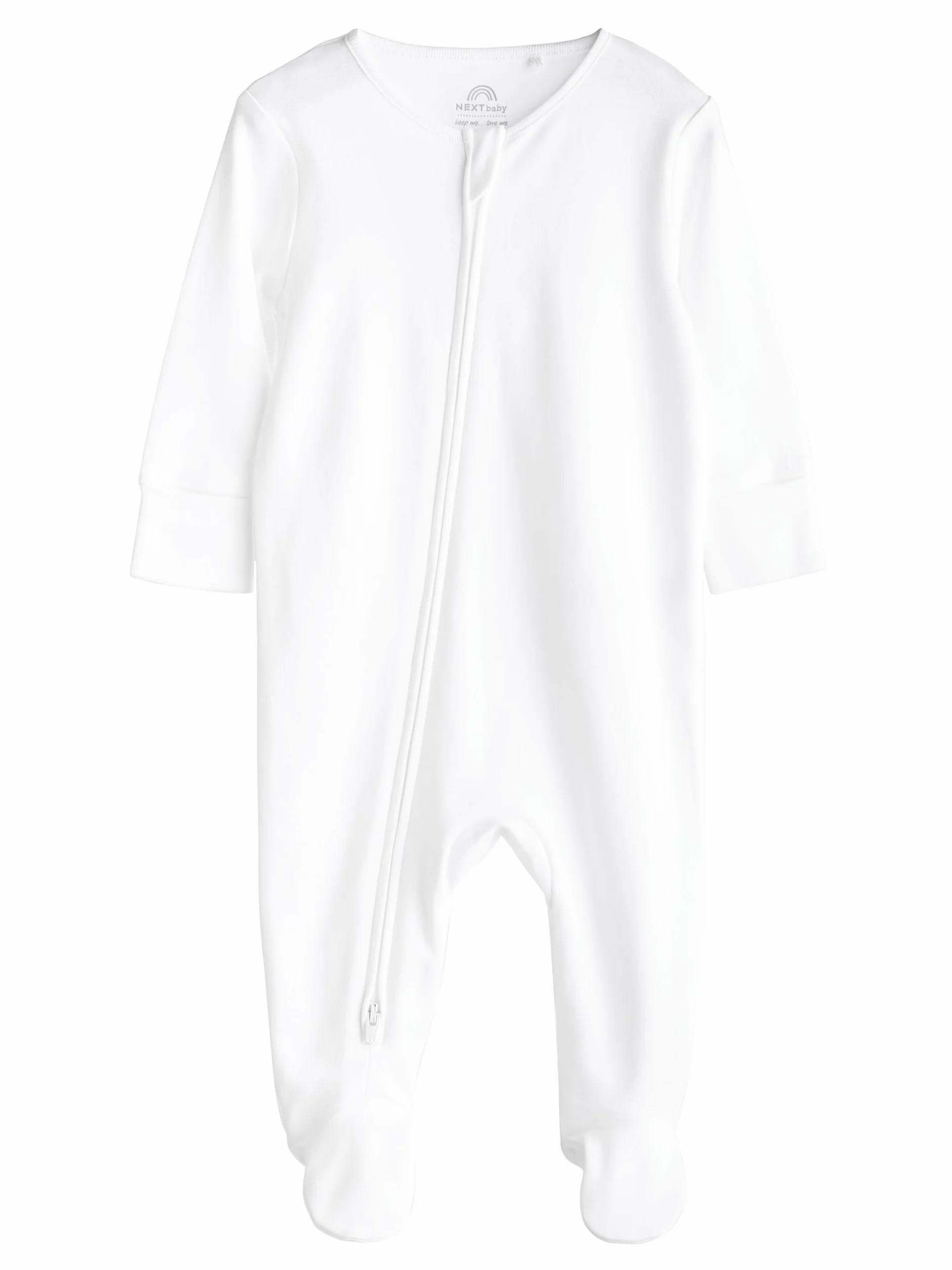 NEXT Noworodki unisex Zestaw 3 par śpioszków niemowlęcych ze 100% bawełny z suwakiem Essential