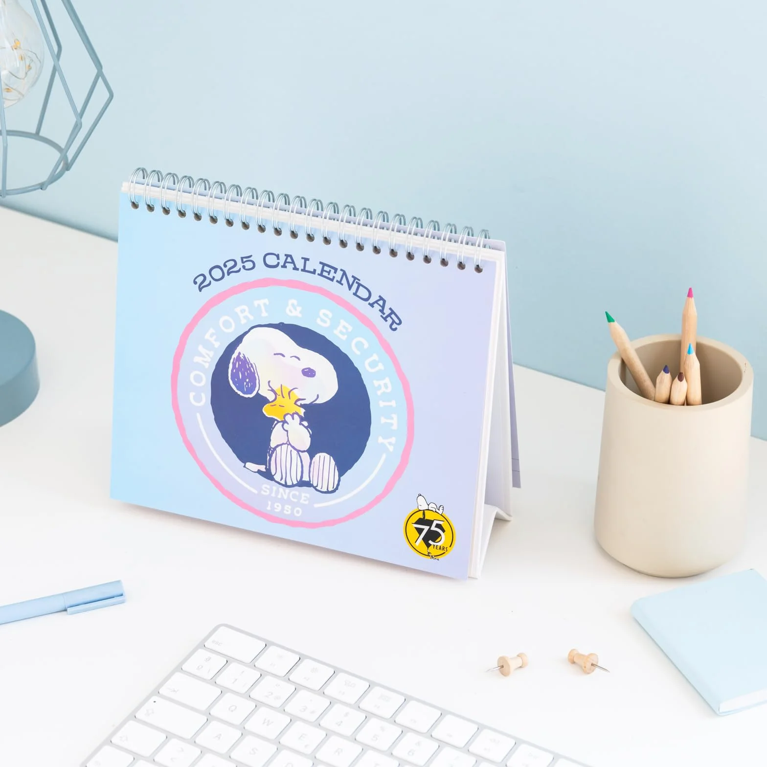 Grupo Erik Snoopy Desk Calendar 2025 | 8 x 7 inches - 20 x 17 cm | 12 Month Desk Planner, Desktop Calendar 2025 | Snoopy Calendar 2025, Snoopy Gifts, Snoopy Merchandise