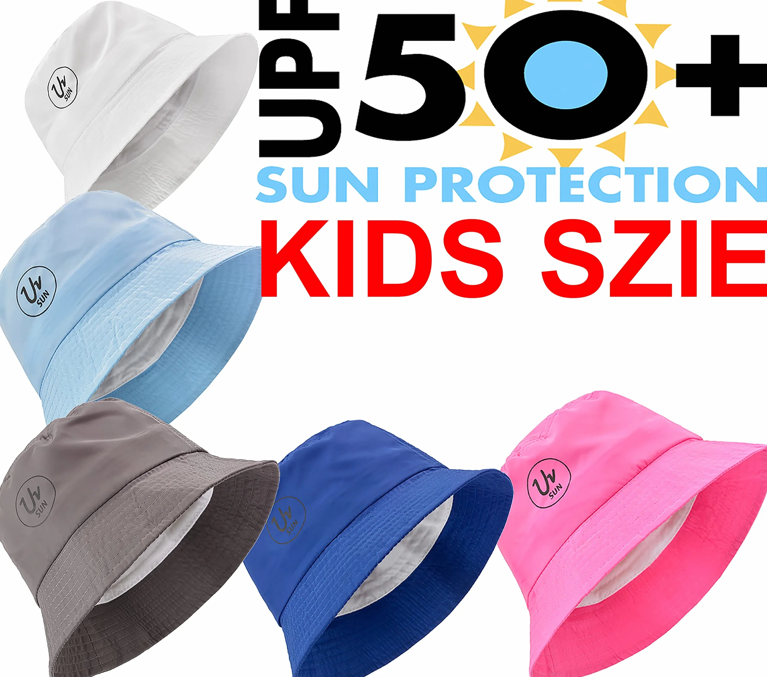 4sold Letnia czapka z klapką dla dzieci anty-UV UPF 50+ kapelusz przeciwsłoneczny, różowy, Rozmiar uniwersalny