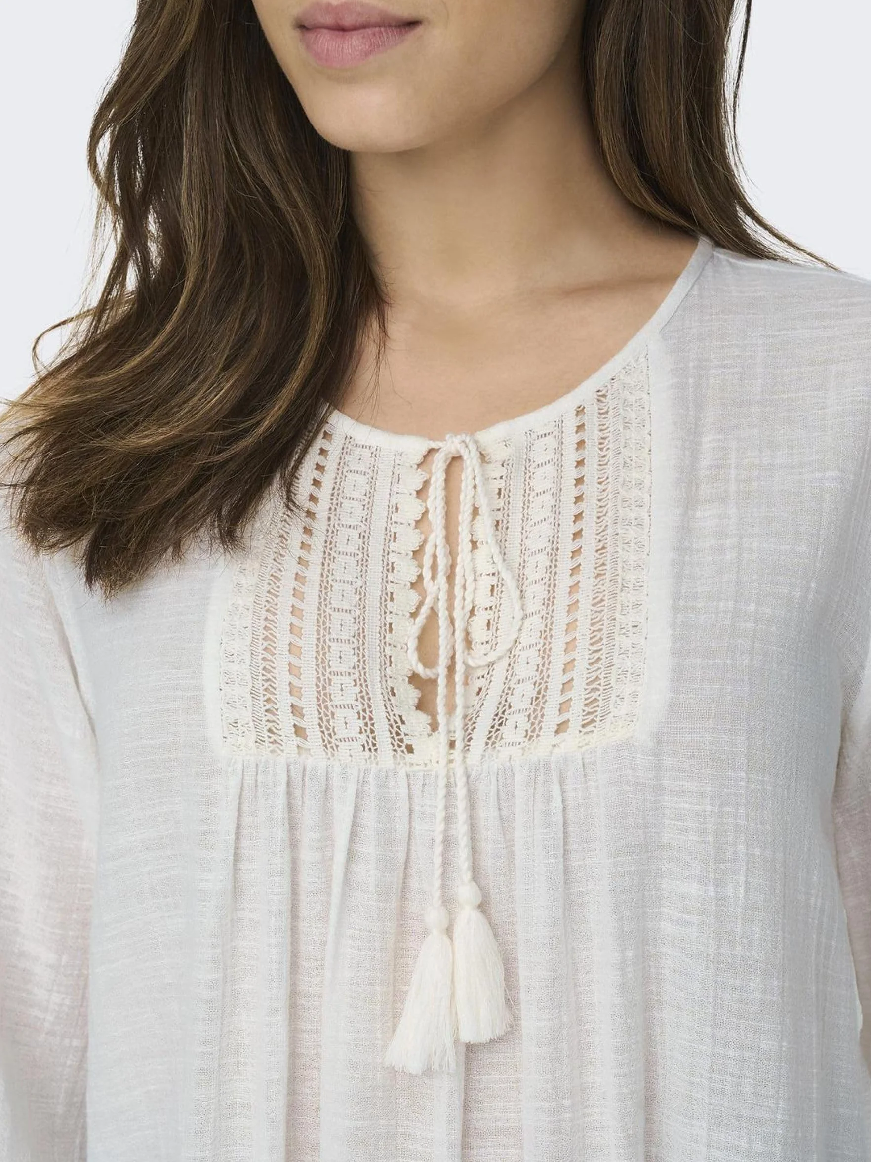 ONLY sukienka tunika Kobiety Onlvinnie Life 3/4 Lace Tunic Wvn Noos