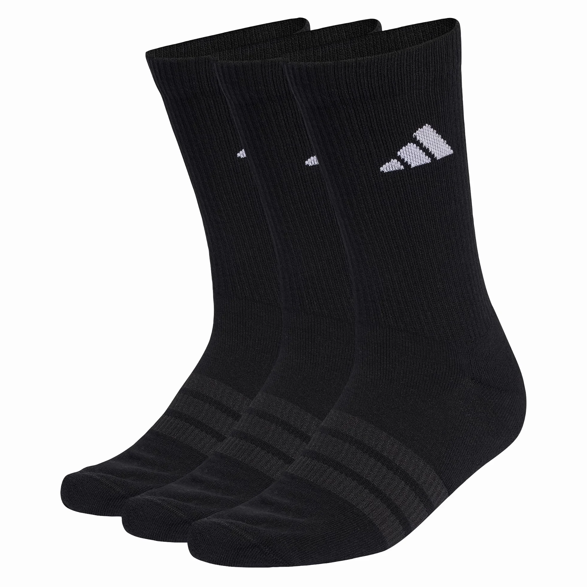 adidas Uniseks Cushioned Sportswear Crew Socks 3 Pair Pack, black/black/white, 37-40