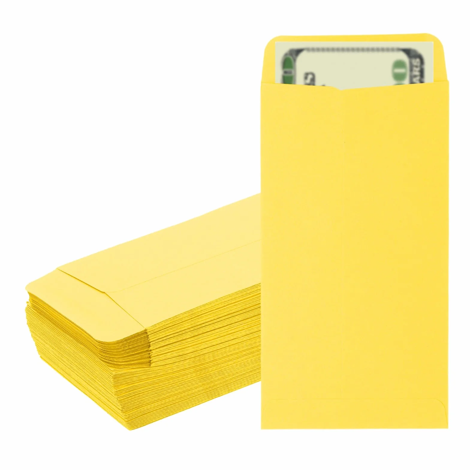 PATIKIL Koperta na pieniądze, 100 sztuk kopert na gotówkę 16,5 cm x 8,9 cm, torby na pieniądze, oszczędność budżetu, list wyzwań na prezent, monety, czeki, bilety, biżuteria, karta paszportowa
