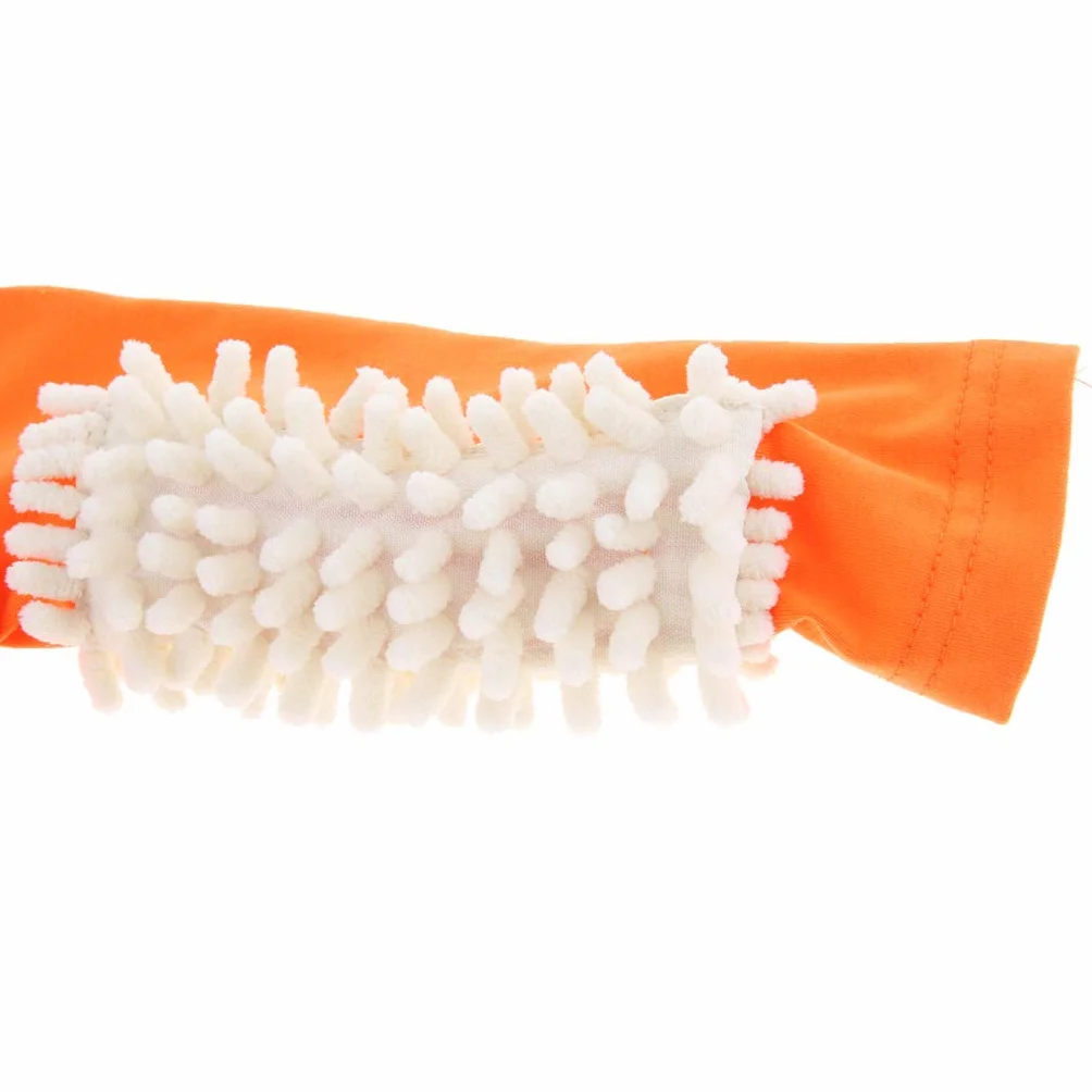 Kombinezon dziecięcy mop strój unisex chłopiec dziewczyna polerowanie podłogi czyszczenie mop garnitur jesień zima dzieci raczkujący maluch Swob kombinezon - pomarańczowy + beżowy 80 cm, jak opisano w pomarańczowym + beżowym 80 cm jak w opisie