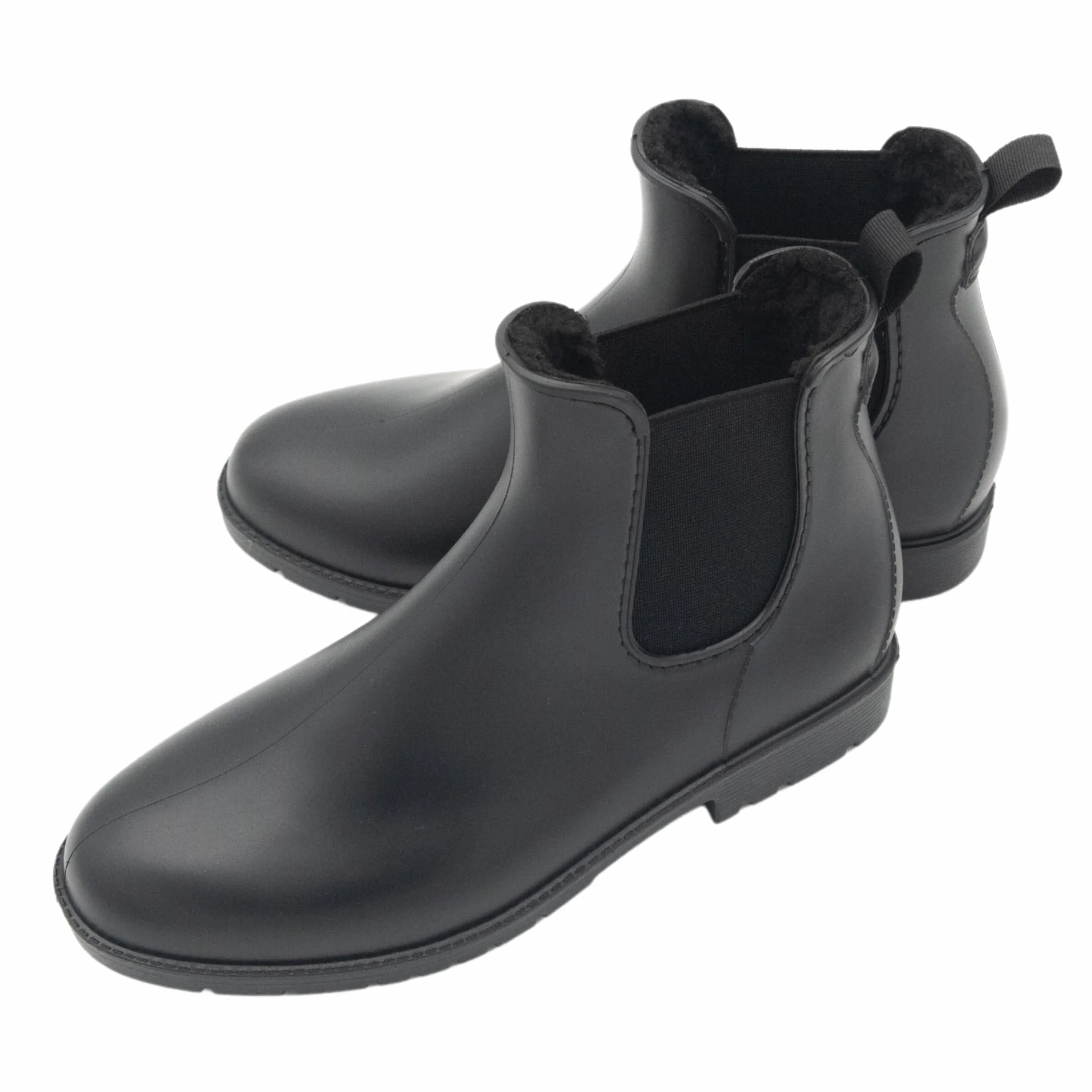PFIFF PVC Jodhpur botki, botki z podszewką, buty zimowe z podszewką, czarne, dla dzieci i kobiet, 29-42