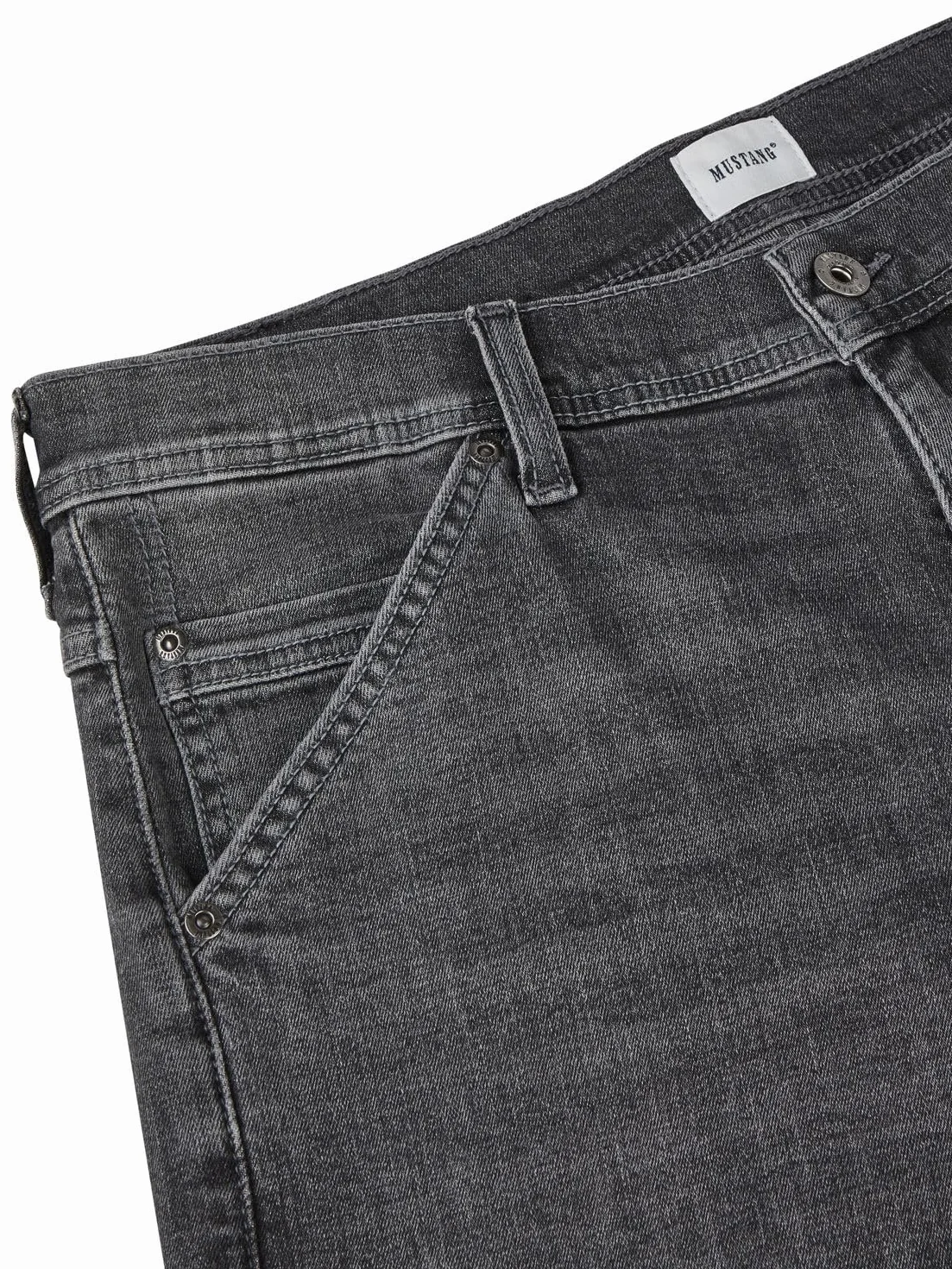 MUSTANG 3/4 dżinsy szorty męskie Stretch Straight Fit Freemont krótkie spodnie bermudy lato denim jednokolorowe niebieskie szare 30 31 32 33 34 36 38 40 42