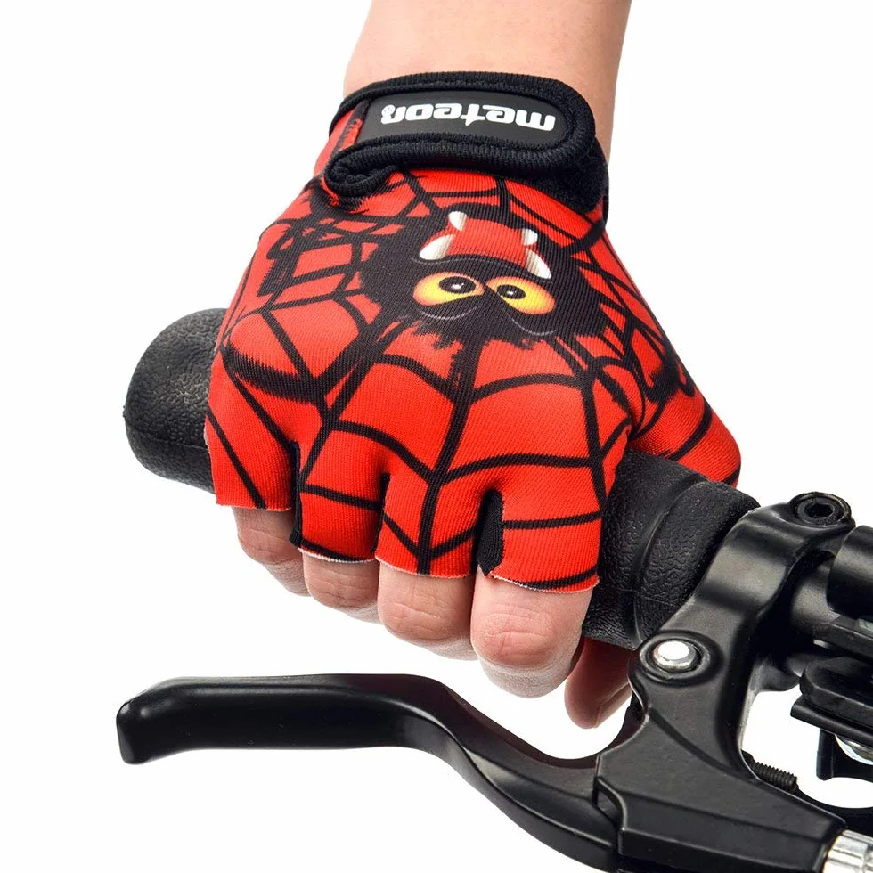 Rękawiczki Rowerowe Dziecięce Rekawiczki dla Dzieci na Rower Ochronne Żelowe Rękawiczki BMX dla Chłopców Dziewczynek na Piesze Wycieczki na Rolki Hulajnogę Meteor