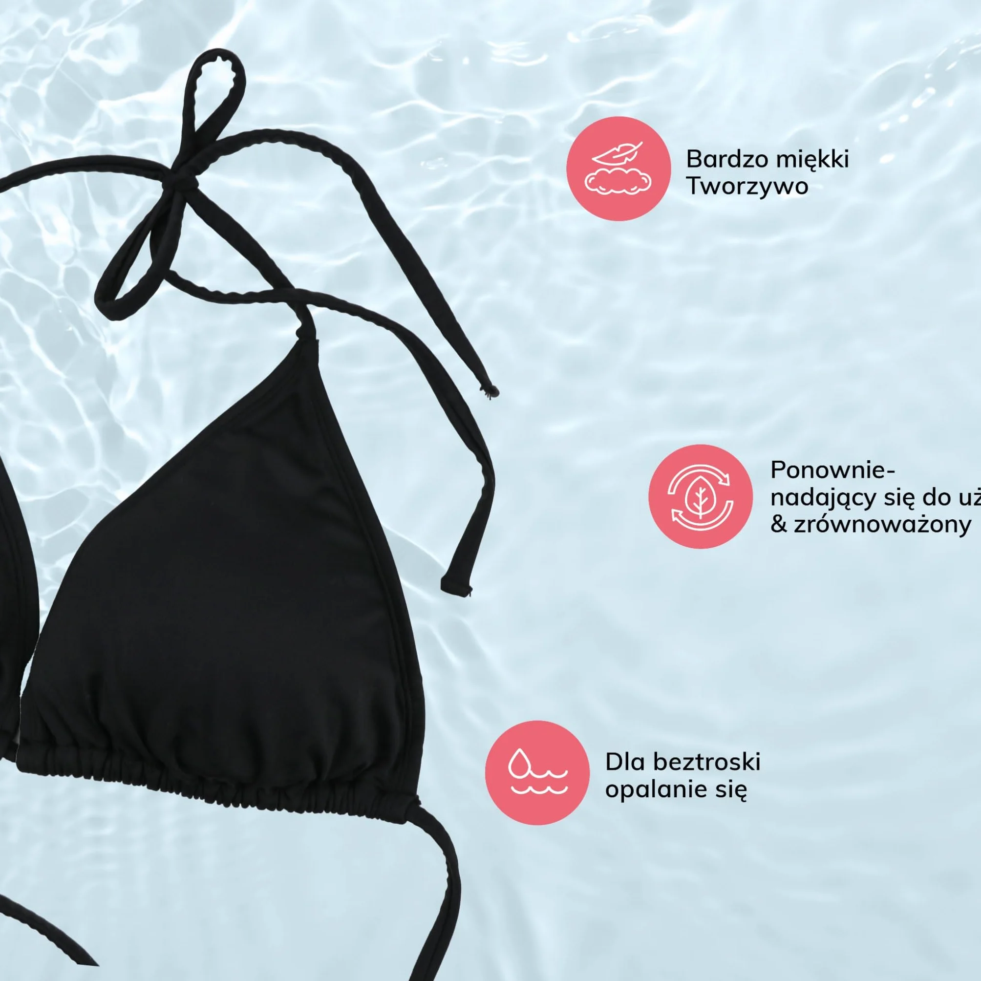 MYLILY Bikini top trójkątny | bikini damskie | bikini damskie | górna część bikini | górna część bikini
