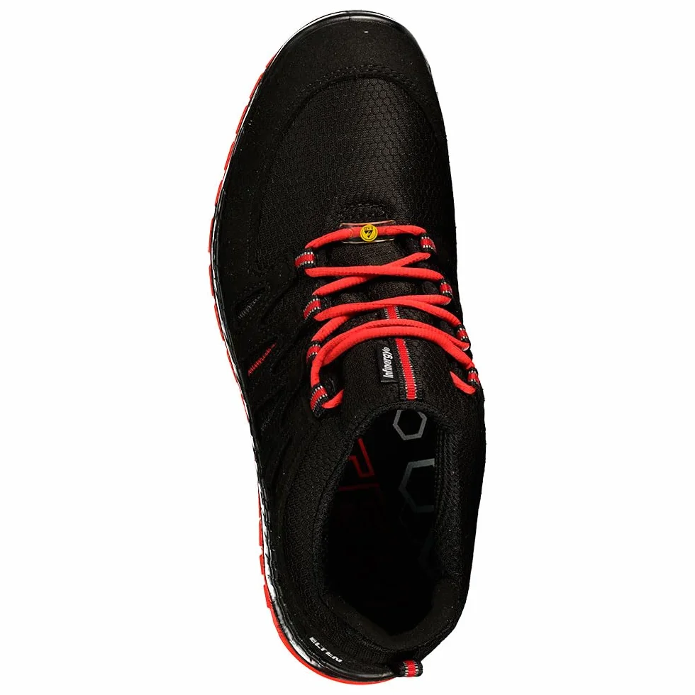 ELTEN Uniseks Elten Sicherheitsschuhe Maddox Black-red Low S3, Herren, Sportlich, Leicht, Schwarz/Rot, StahlkappeObuwie przemysłowe