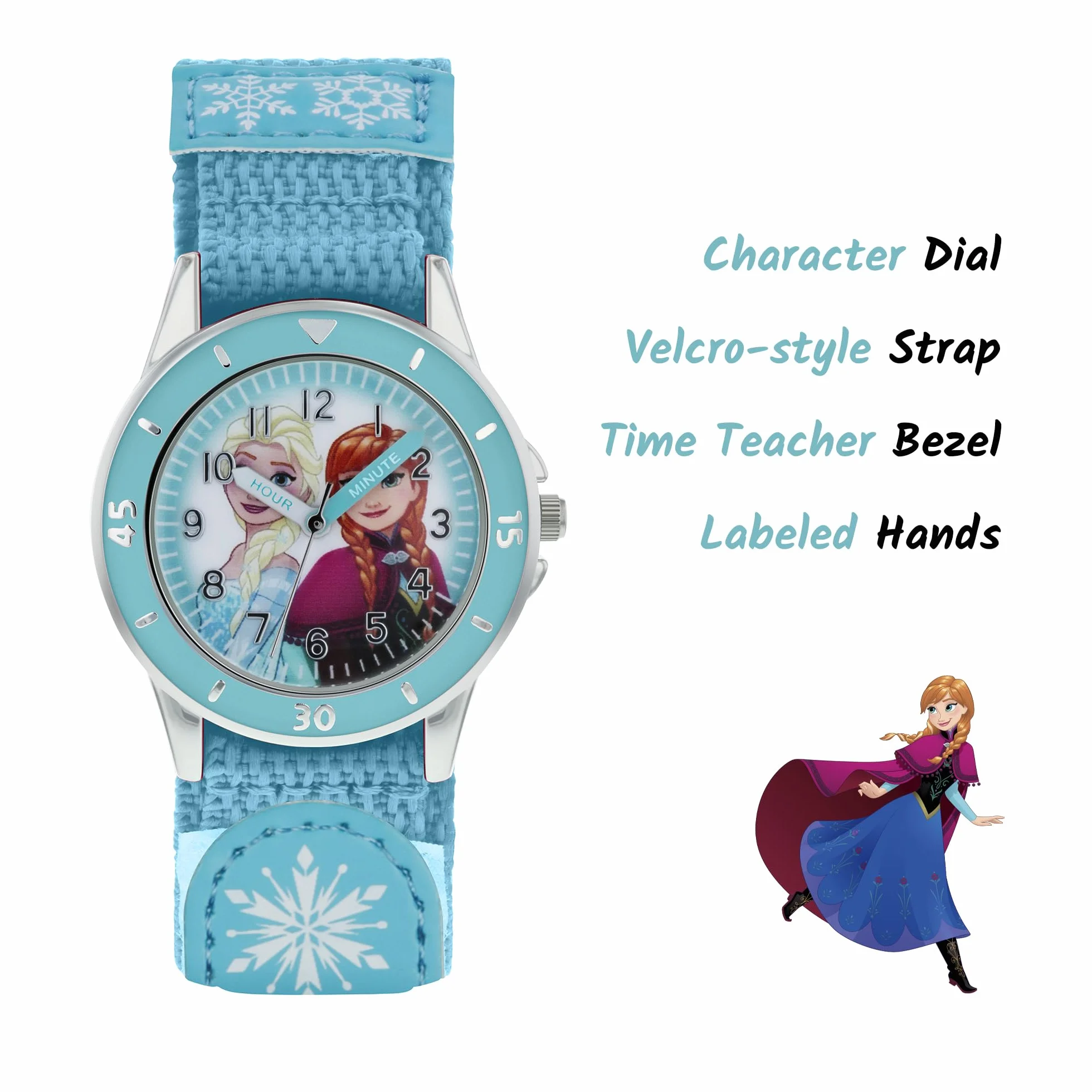 Disney Frozen turkusowy pasek czas nauczyciel zegarek, pasek