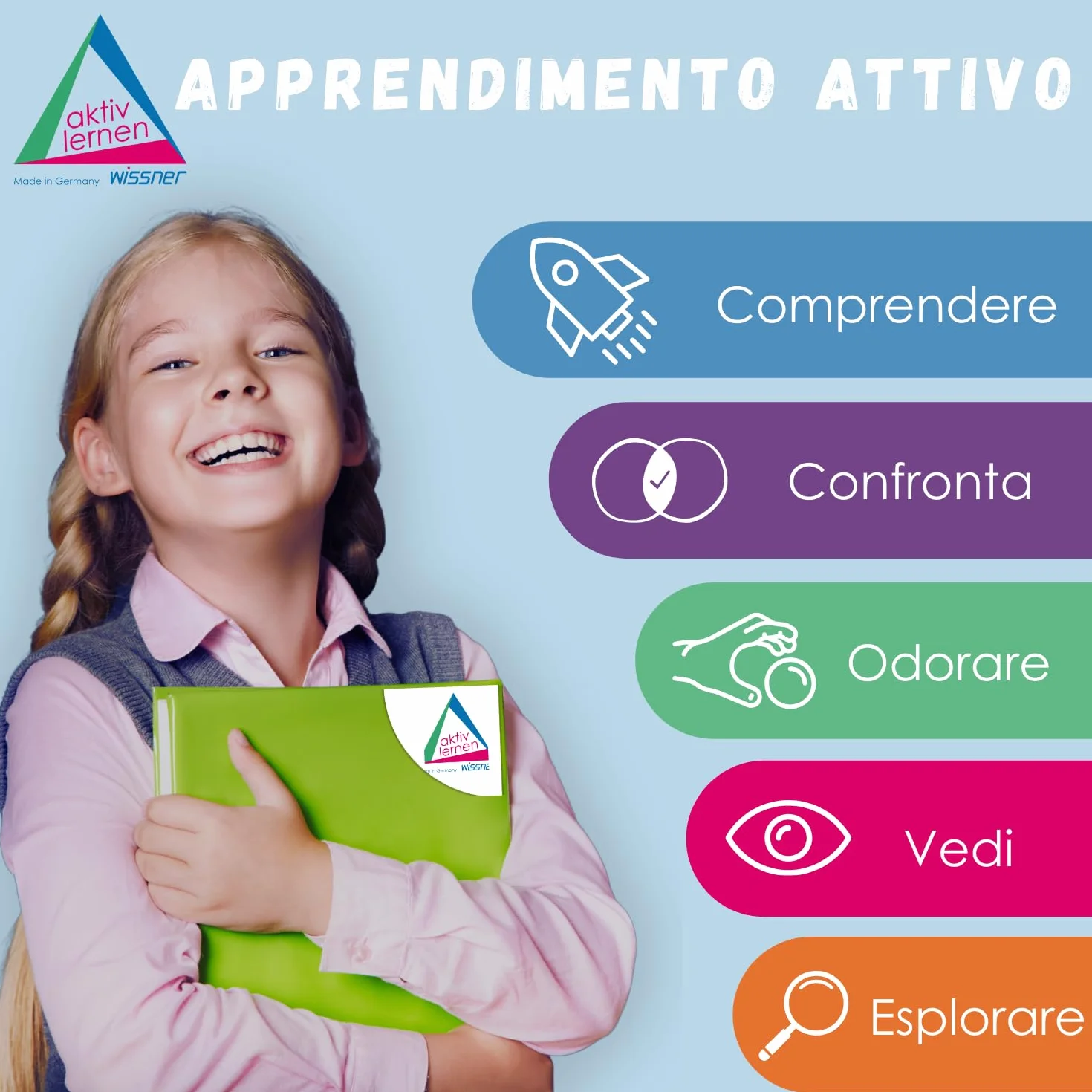 WISSNER® aktiv lernen - Dienes Grundsortiment do liczenia dziesiętnego 121 elementów - RE-Wood®