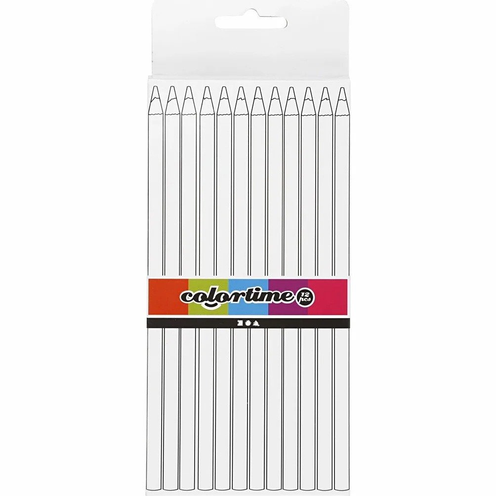 Kolorowe kredki kolorowe, czerwony, mina: 3 mm, L: 17 cm, podstawa, 12szt