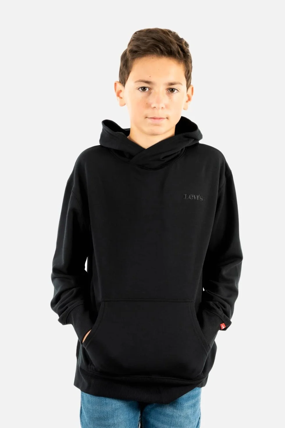 Levi's Kids Chłopięca Lvb Relaxed Core sweter HD bluza z kapturem, Czarny, 12 Lat