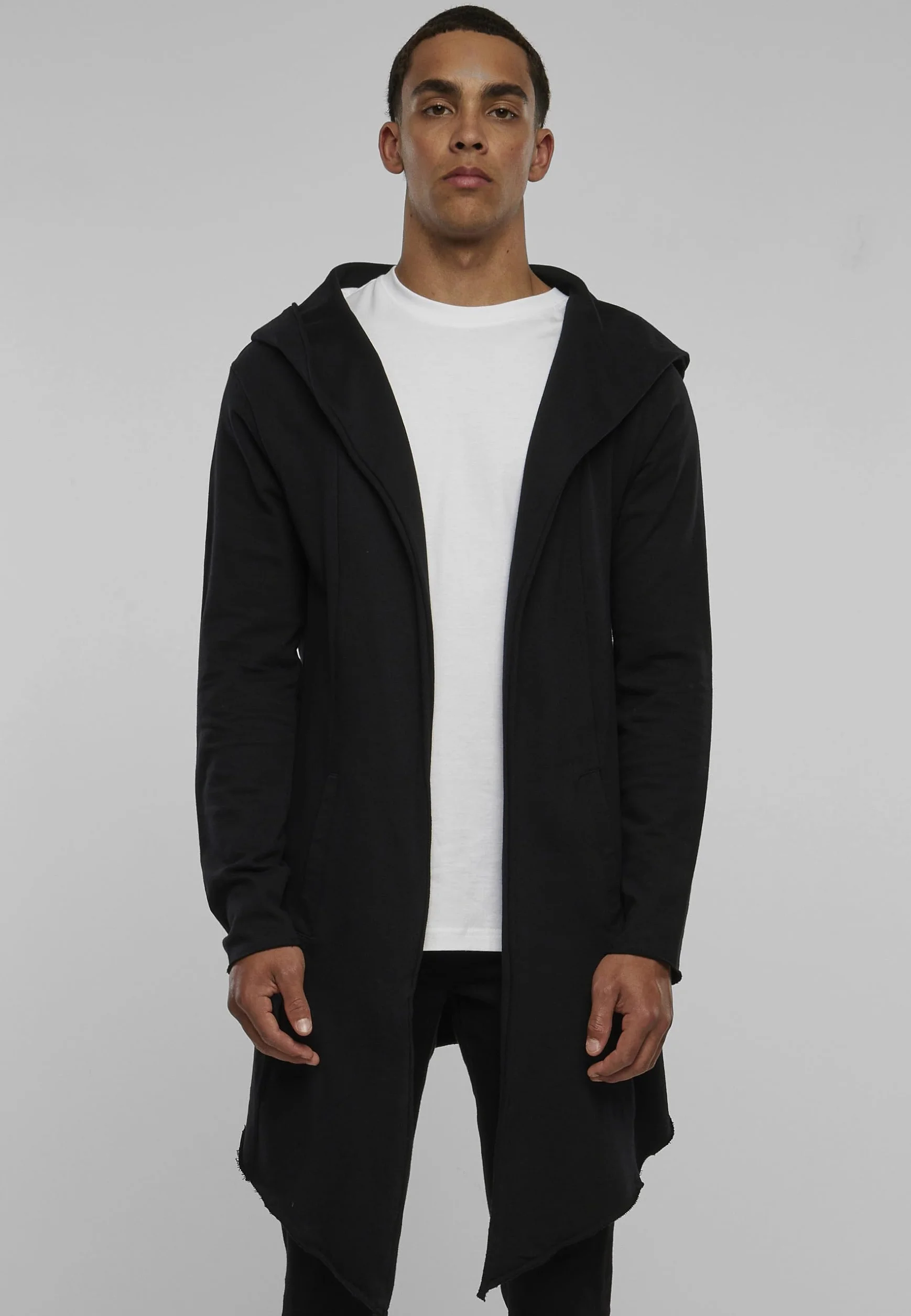 Urban Classics M?ska kurtka z d?ugim r?kawem Open Edge Cardigan z dzianiny, czarny, M