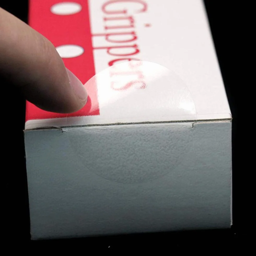 1000 szt. okrągłych etykiet, przezroczyste pieczęcie, okrągłe naklejki, przezroczyste okrągłe naklejki (1 cal)