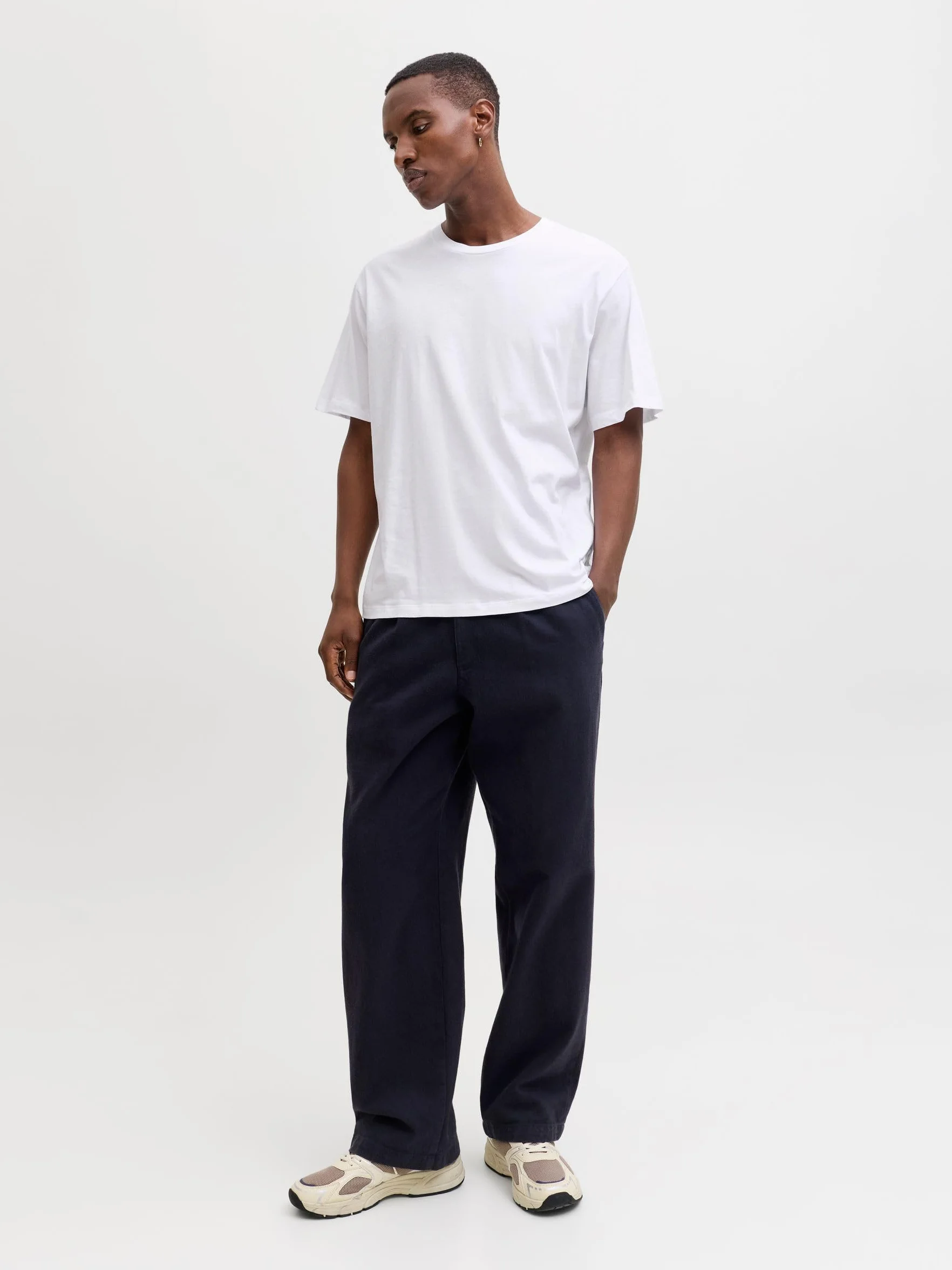 Jjhugo Loose Tee SS Crew Neck 3Pk Mp, Moonbeam, XS