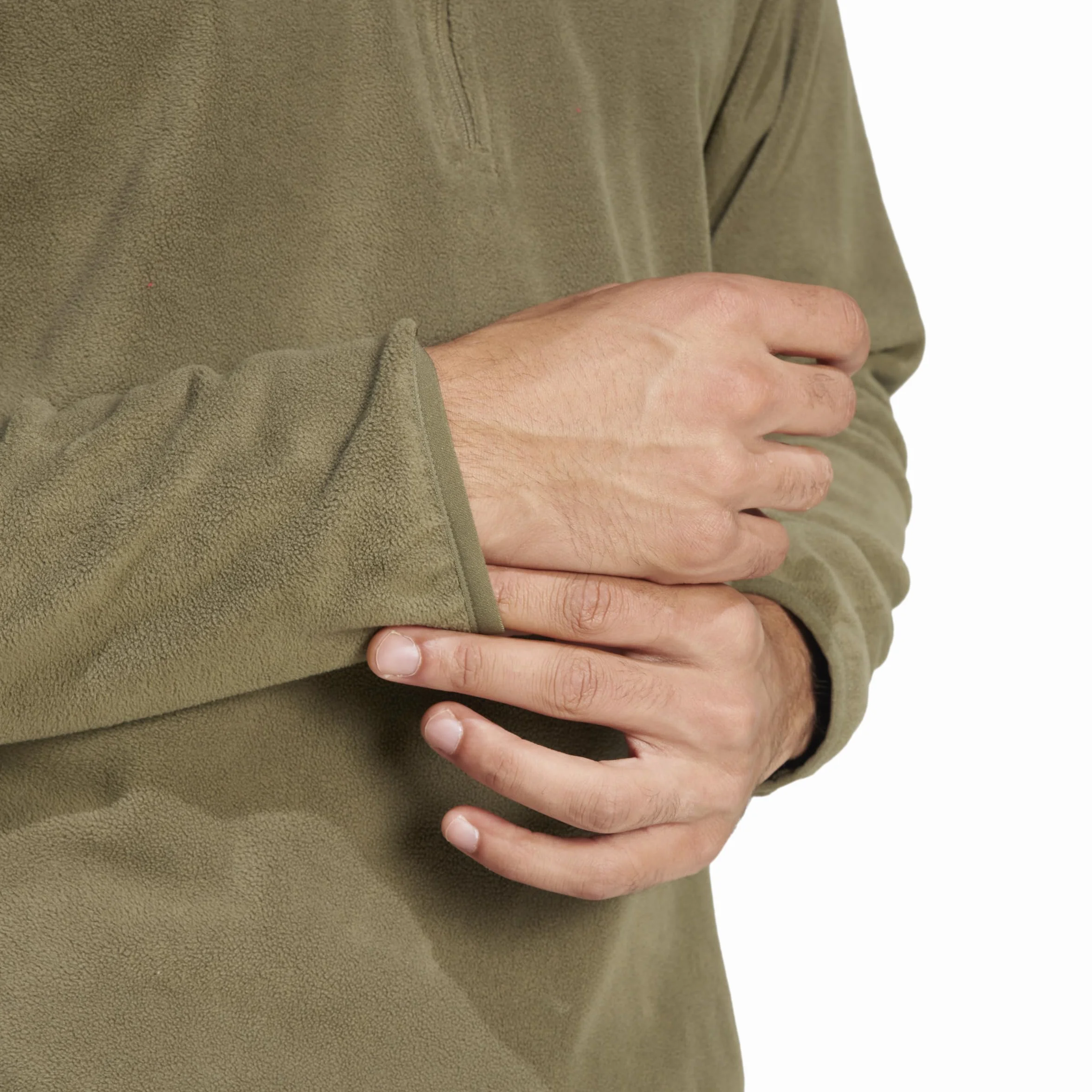 adidas Mężczyźni Terrex Multi Essentials Half Zip Fleece Jacket, olive strata, L
