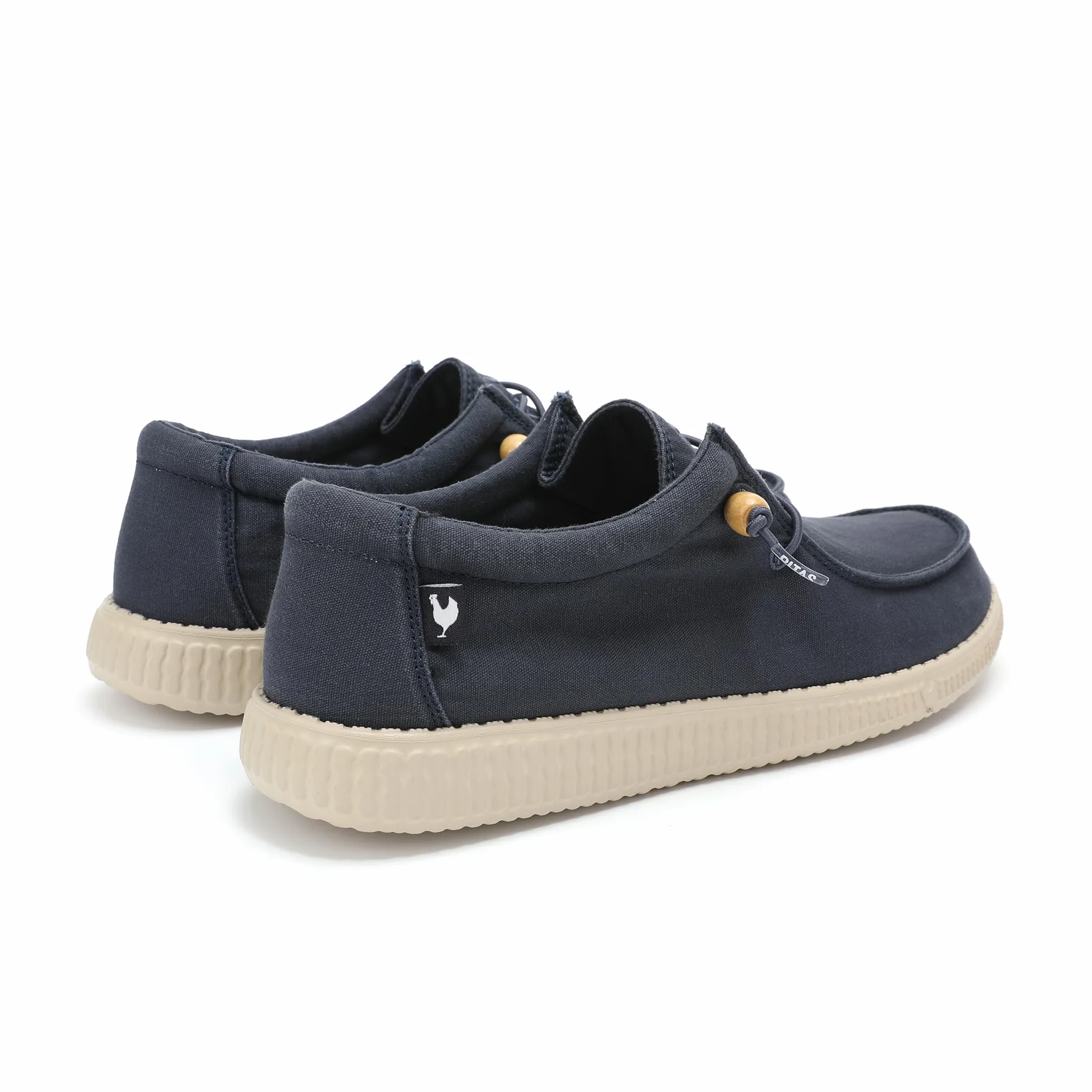 WALK IN PITAS | WP150 WALLABI Washed | Mokasyny męskie | żeglarstwo na co dzień | Buty z tkaniny | Buty bez sznurowadeł | Sportowe na co dzień | Buty Walkinpitas, Granatowy, 45 EU