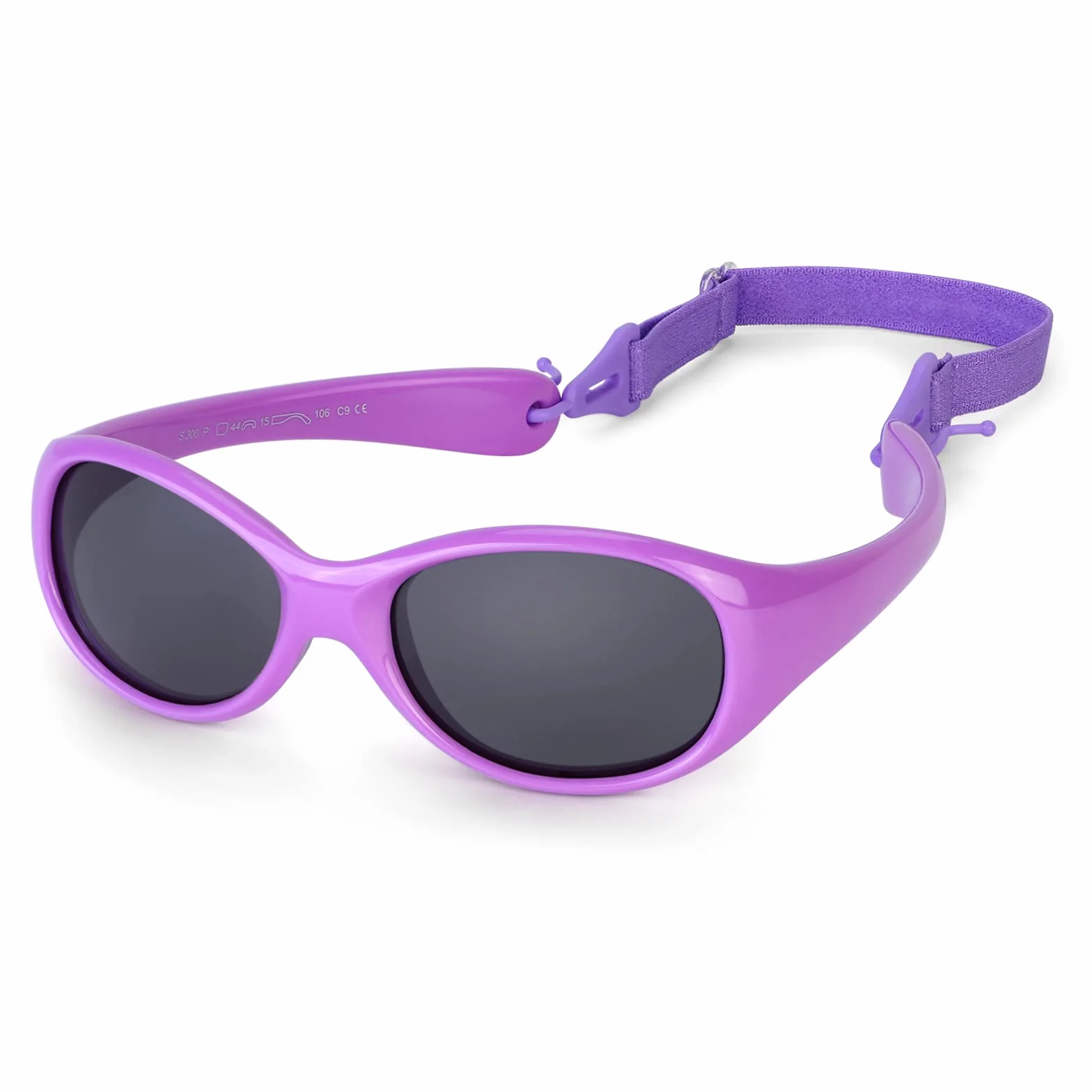 Hifot Okulary przeciwsłoneczne dla niemowląt Chłopiec Dziewczynka Polaryzacyjne Ochrona UV Dzieci Okulary Przeciwsłoneczne Świątynie Nieskładane - 6 miesięcy do 2 lat
