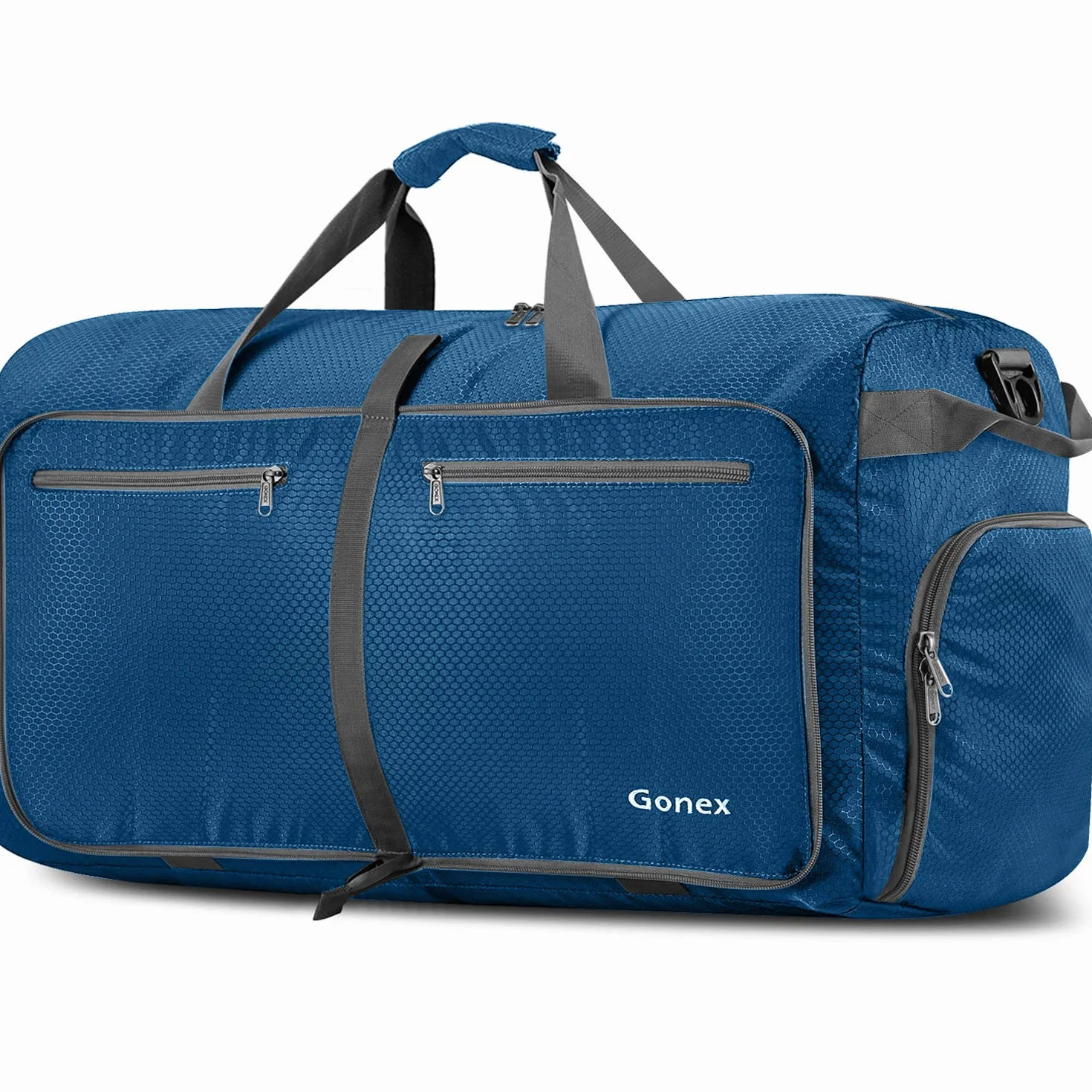 Gonex Torba podróżna, lekka, składana, 150 l, kolor ciemnoniebieski, torba na noc, torba sportowa, na siłownię, wakacje