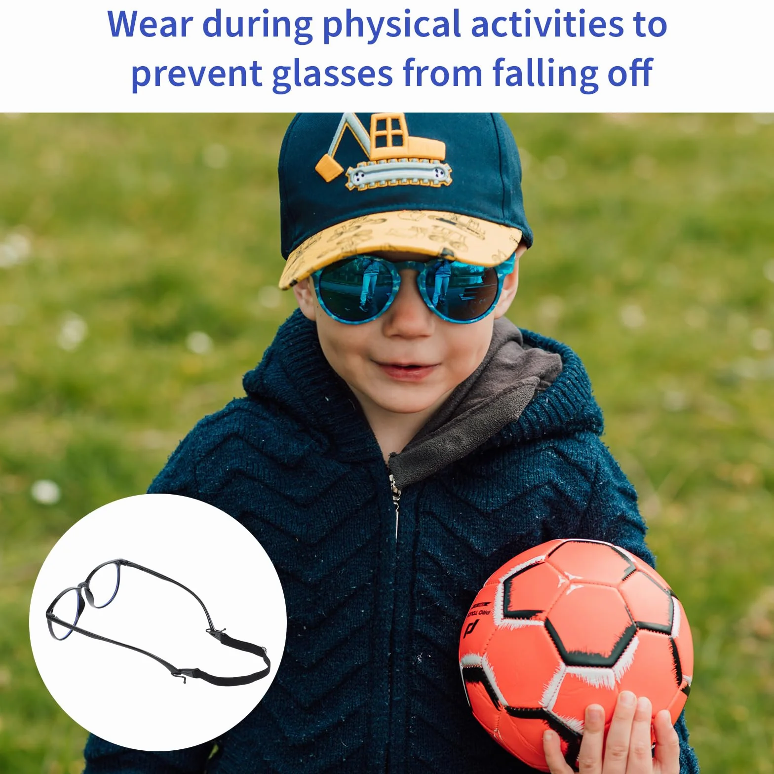 JIEYAO 6 szt. pasek do okularów dla dzieci, regulowany pasek do okularów, uchwyt na okulary przeciwsłoneczne, elastyczne uchwyty do okularów, bezpieczny sportowy pasek do okularów dla dzieci,