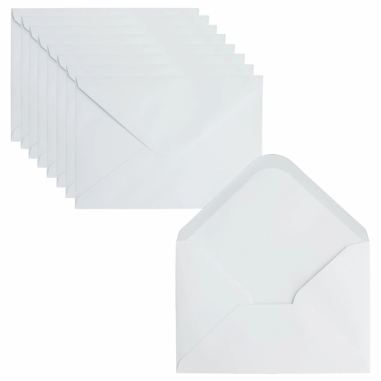 60 Sztuk Koperty B6-17,5X12,5cm 130 g/m² Białe Koperty z Klejem Zwilżanym na Kartki Okolicznościowe, Ślub, Ukończenie Studiów, Baby Shower, Przyjęcia, Zaproszenia