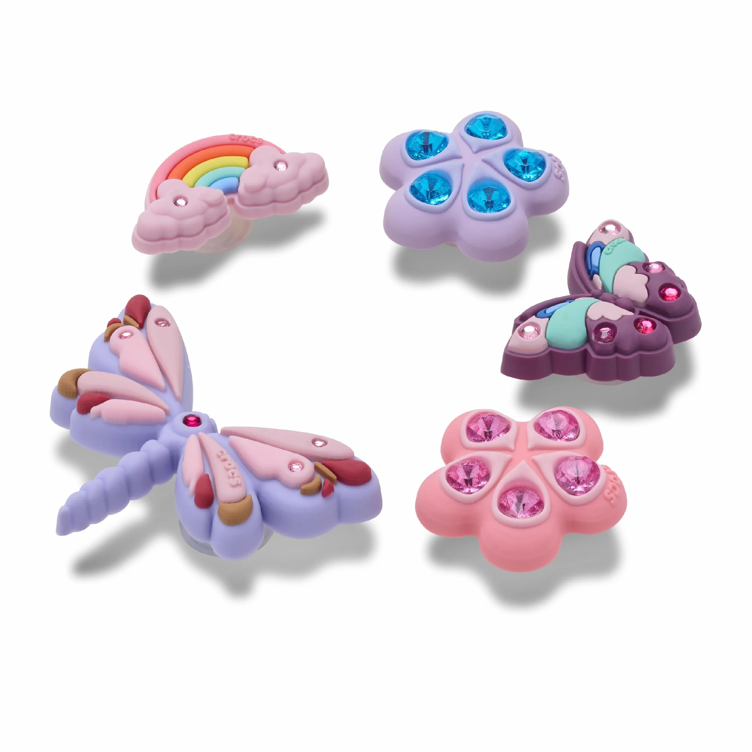 Crocs Unisex Magical Garden Bug 5 sztuk zawieszek do butów, wielokolorowe, jeden rozmiar, wielobarwny, Rozmiar Uniwersalny