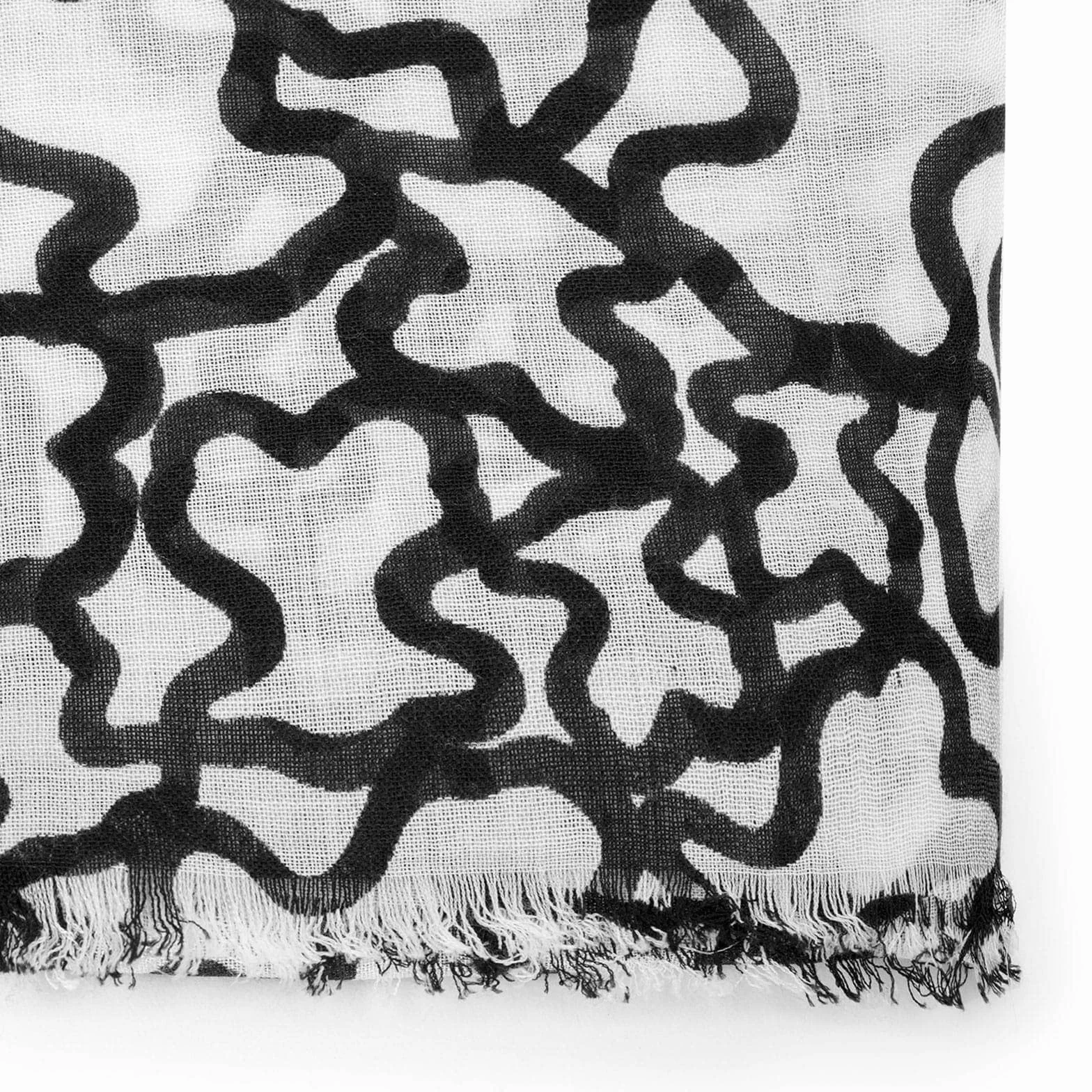 Tous Kobiety Kaos Szal, Czarny/Szary, 180 x 70