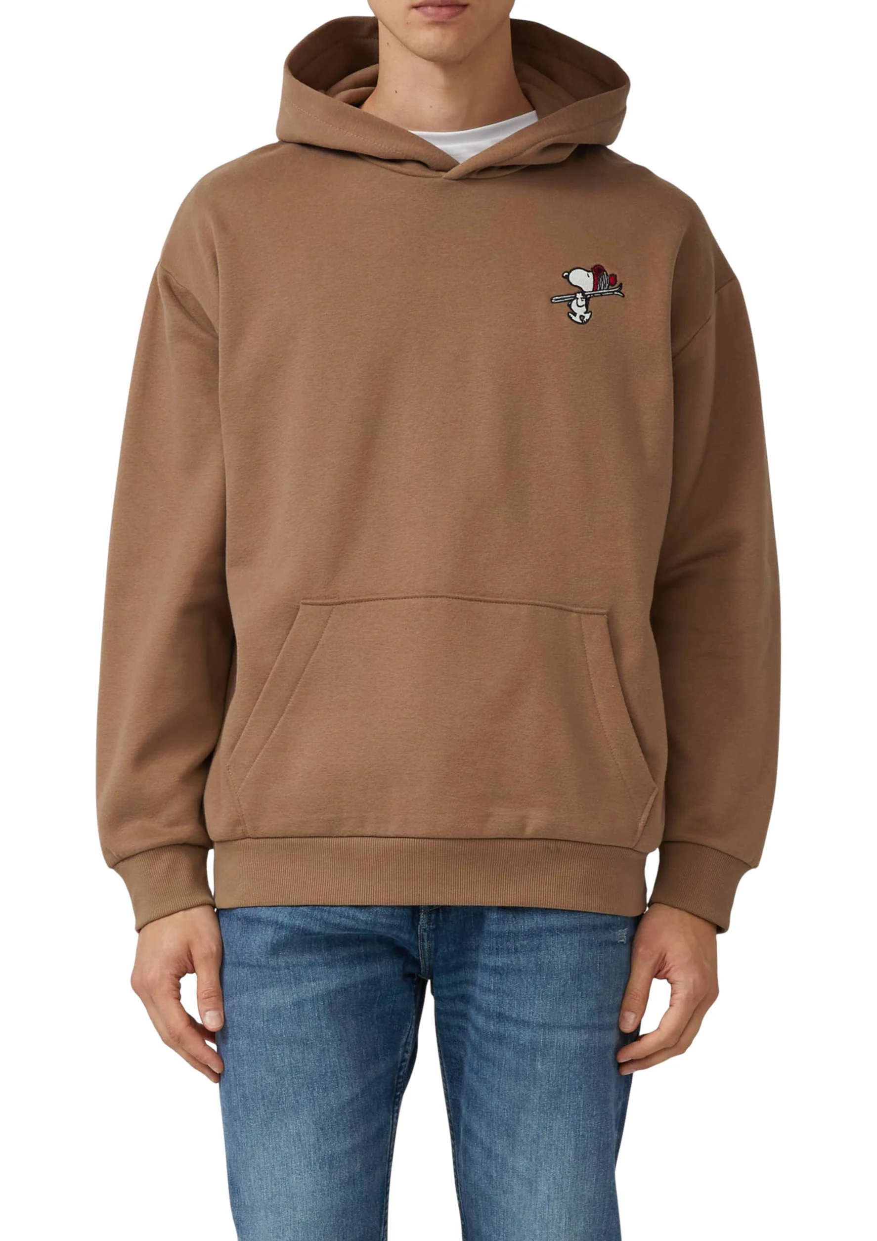 s.Oliver Bluza z kapturem i grafiką Peanuts® Mężczyźni 2172540