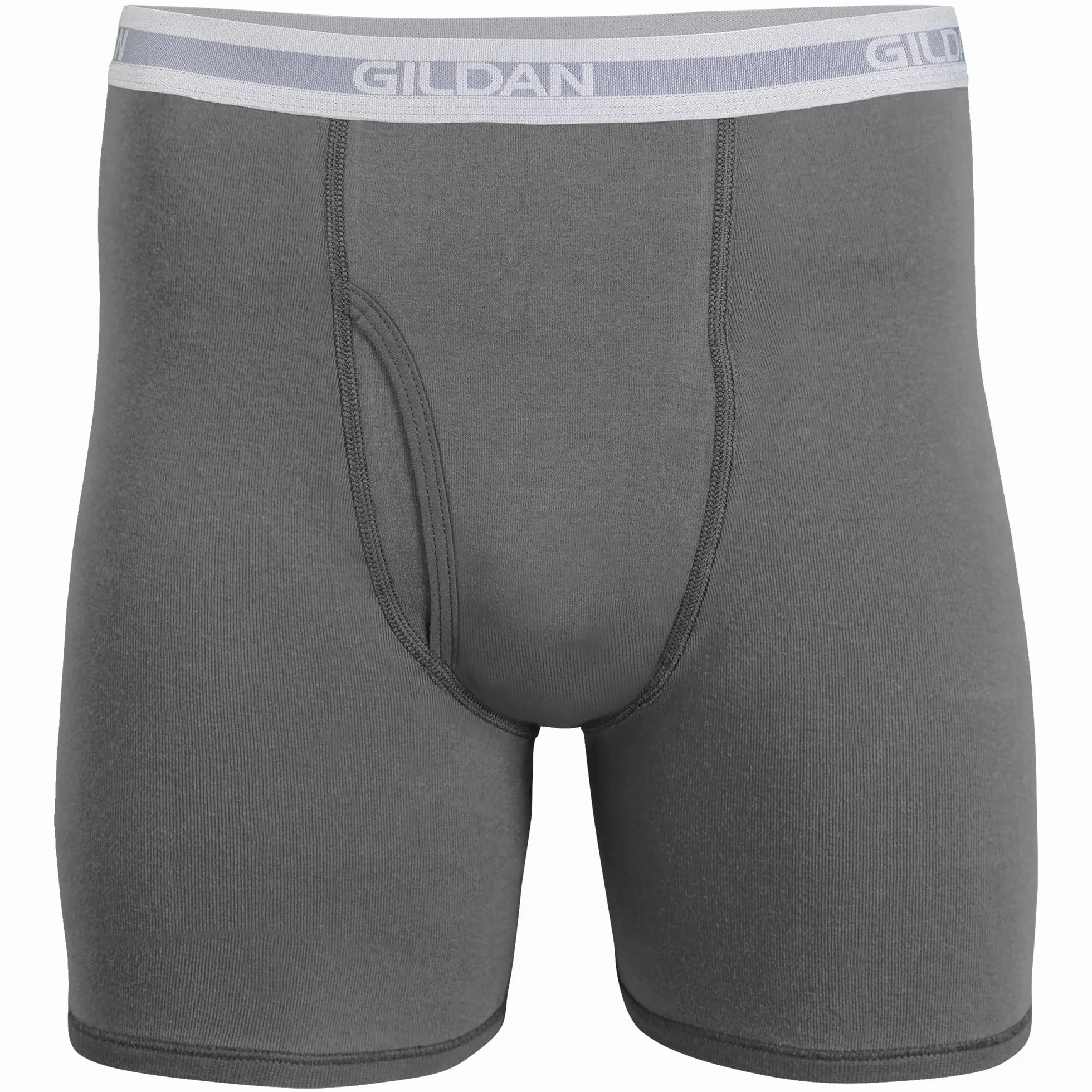 Gildan Men's Underwear Boxer Briefs, Multipack, Charcoal/Navy/Sport Grey/Military Stripe/Charcoal (5-Pack), Large