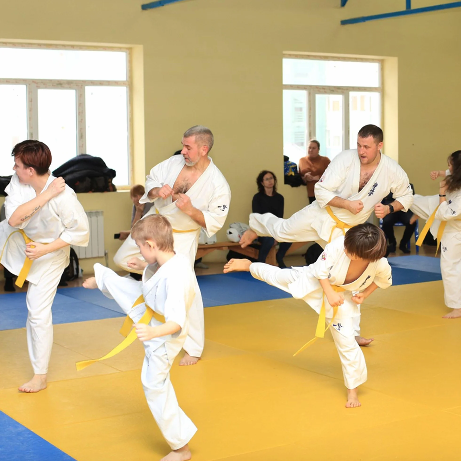 2 sztuki pasków Judo Karate, do sztuk walki, karate, judo, bawełna, paski taekwondo, profesjonalny pasek do karate aikido dla dzieci i dorosłych, pasek do sportów walki, żółty, 240 cm